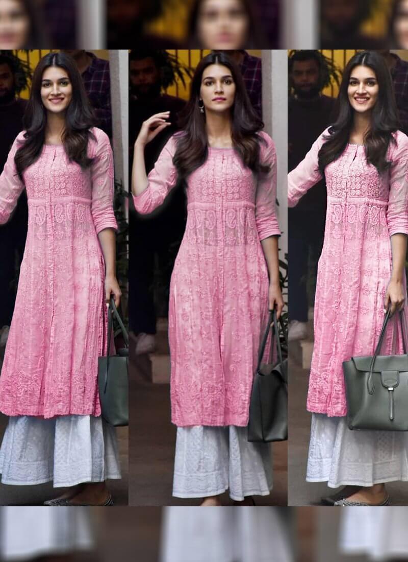 Pink Color Designer Georgette Base Party Wear Palazzo Suit Shipping Discount Sale