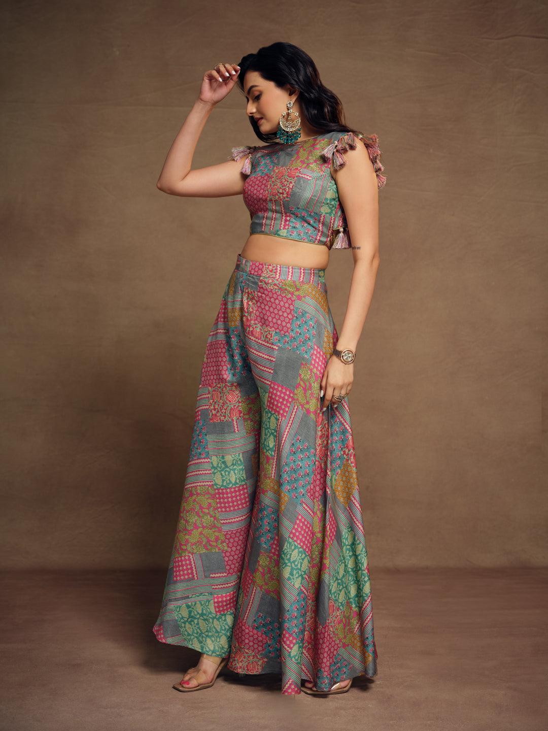 Multi color cotton ready-to-wear Co-ord set Sale Fake