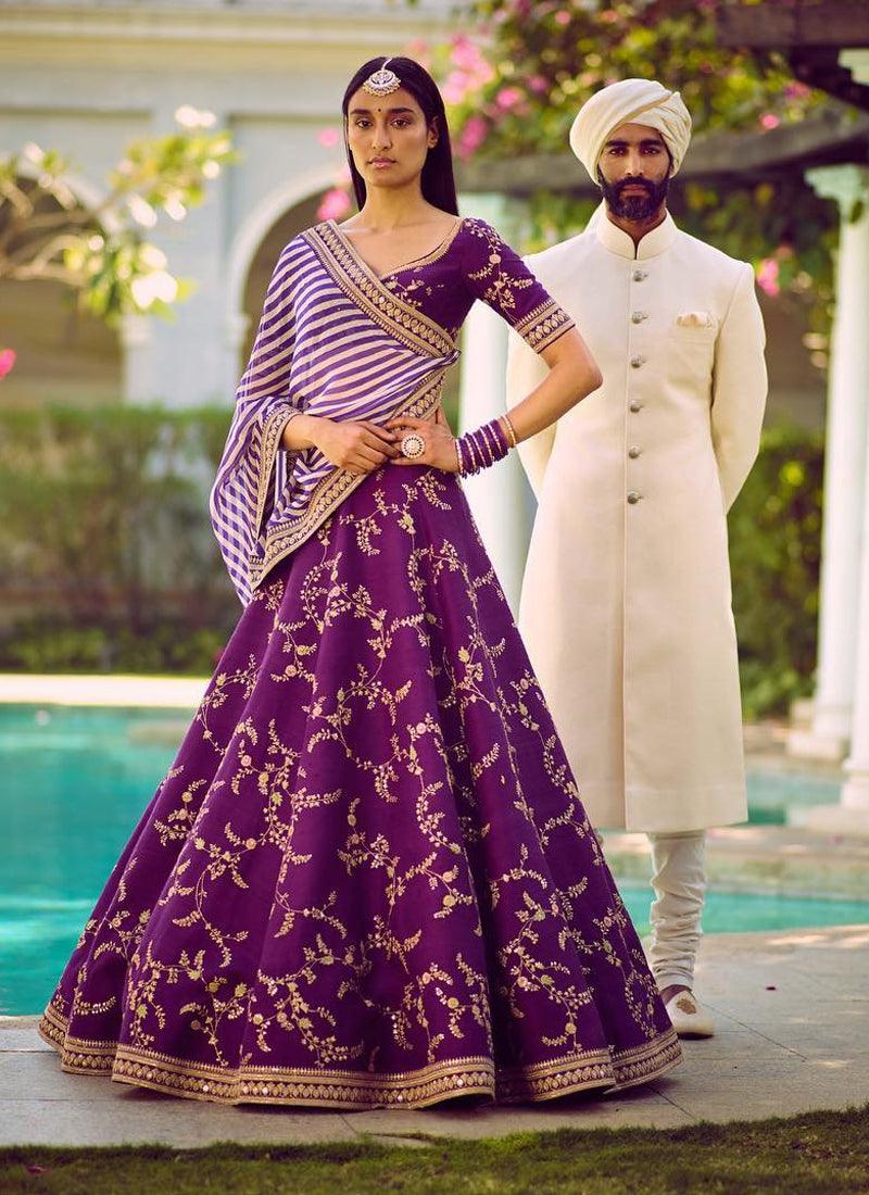 Purple Embroidery Sequence Work Lehenga Choli In China Cheap Pice