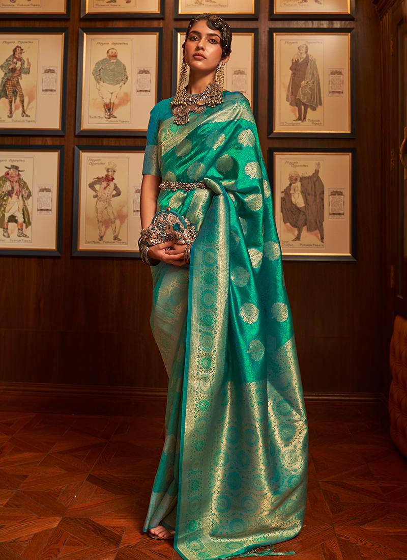 Two Tone Green Classic Silk Saree Buy Cheap Cost