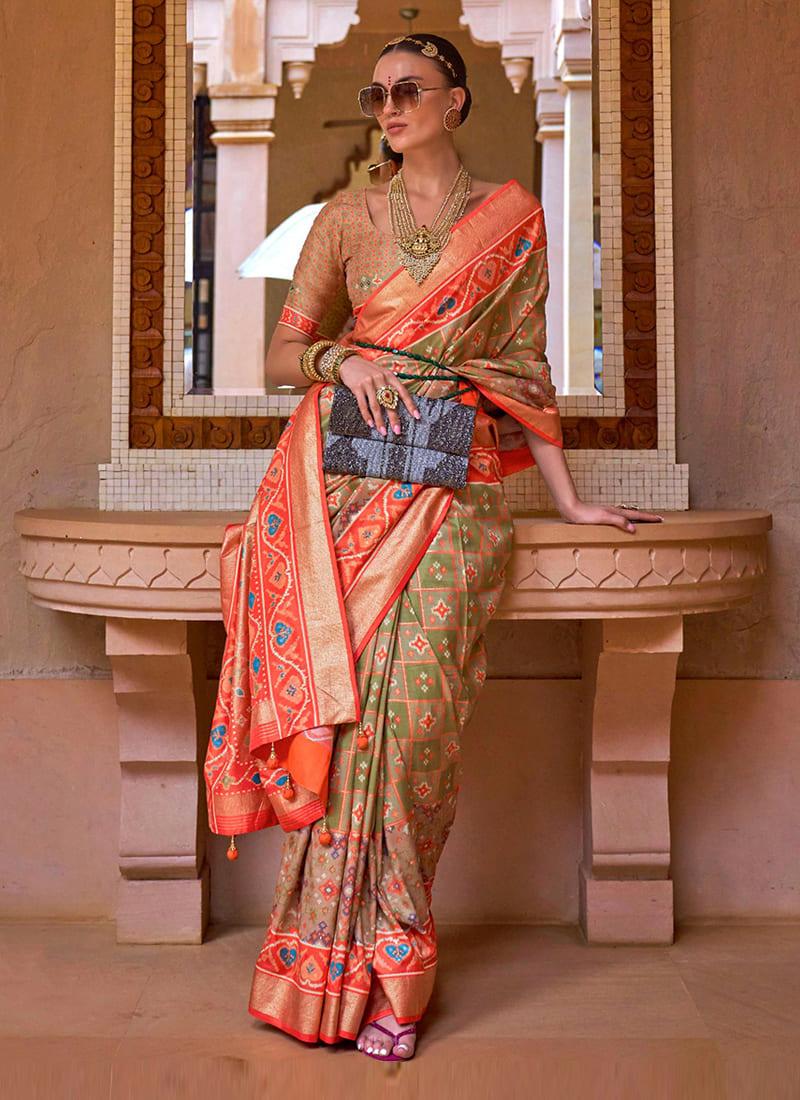 Traditional Wear Multi-Color Patola Saree Sale Recommend