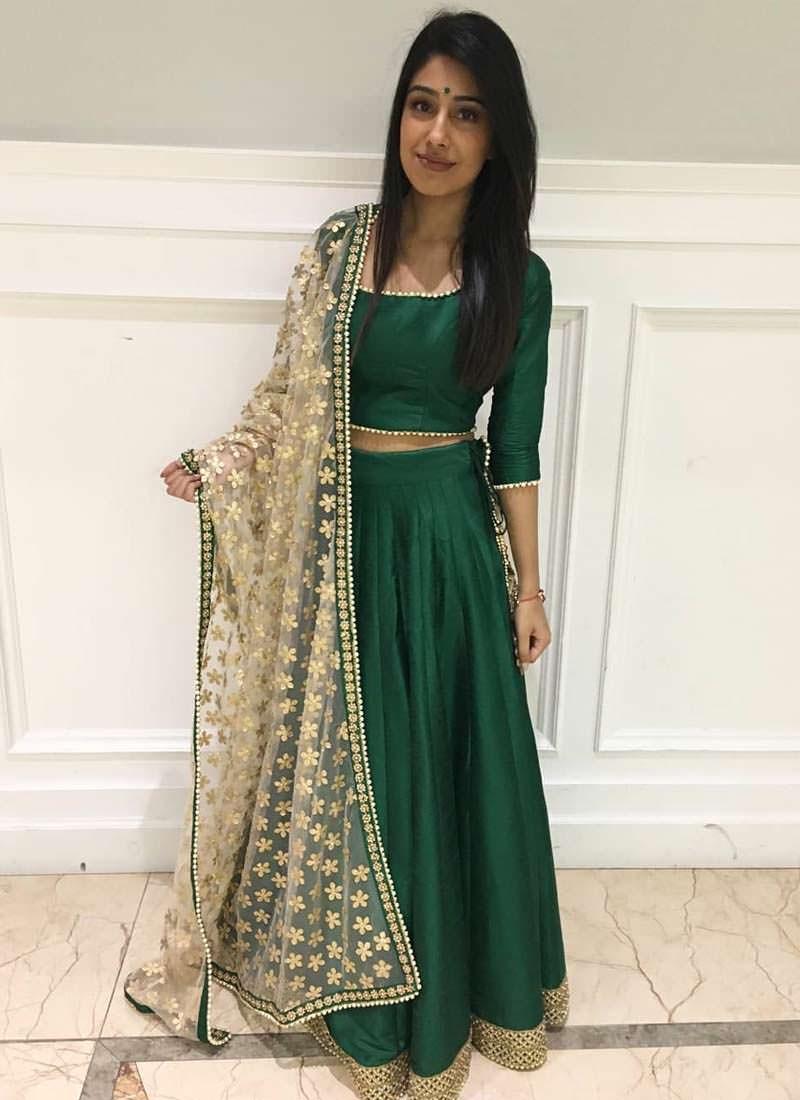 Dark Green Party Wear Elegance Lehenga Choli Cheap Online Store Manchester