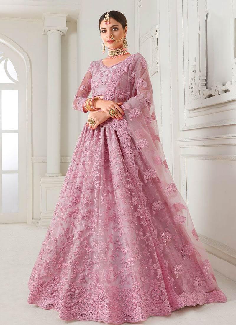 Grateful Pink Color Lehenga With Resham Dori Work Popular Online