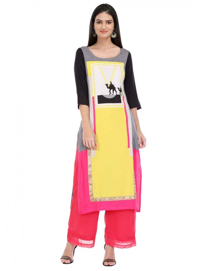 Marvelous Multi Color Printed Long casual Kurti Buy Cheap Deals