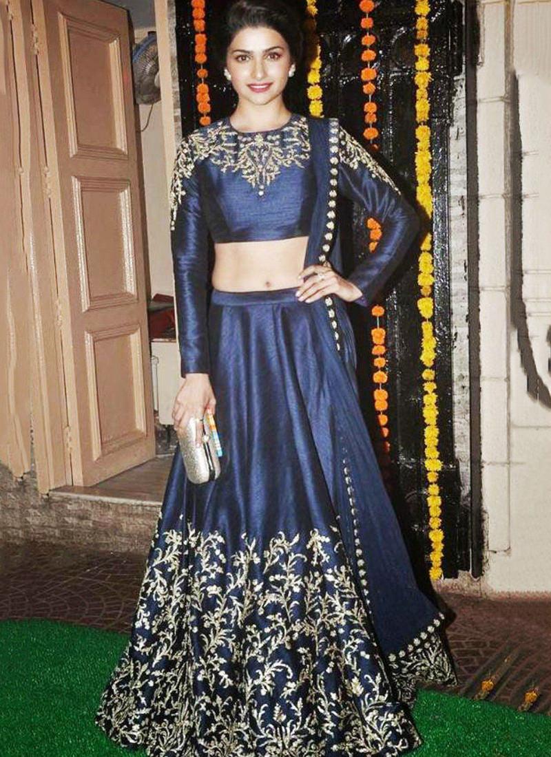 Navy Blue Color Party Wear Designer Lehenga Choli Cheap Pice Store