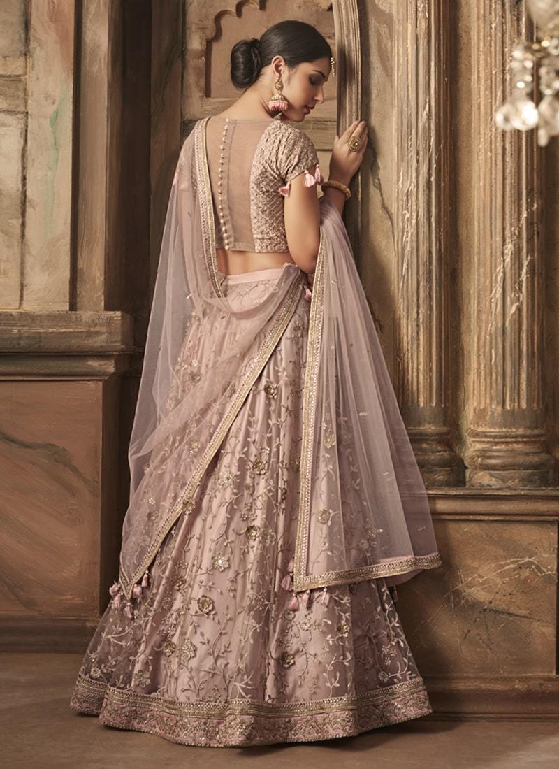 Pleasant Peach Color Lehenga choli With soft Net Base Big Discount Online