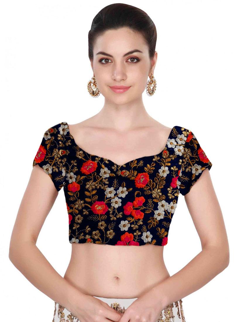 Exquisite Cape Sleeve Raw Silk Ethnic Blouse with Intricate Threadwork Discount Brand New Unisex