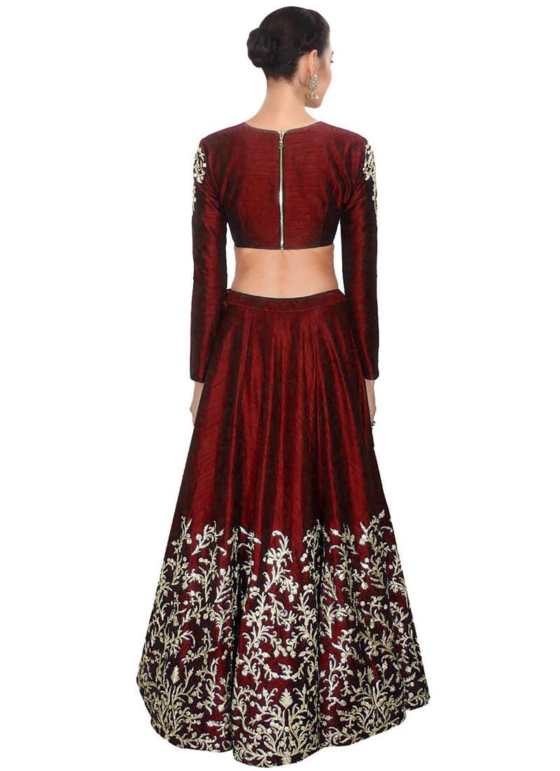 Stylish Maroon Color Party Wear Designer Lehenga Choli Low Cost Online