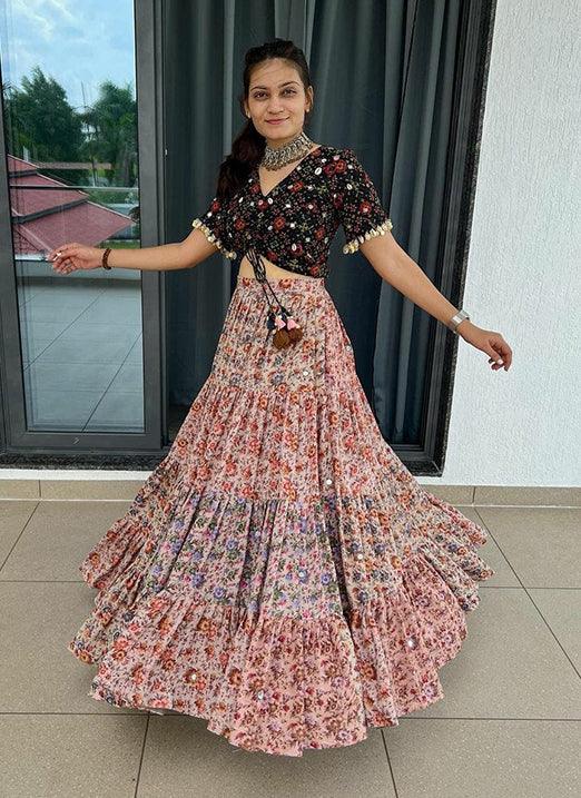 Stunning Real Mirror Work Vibrant Multi Color Lehenga Choli Best Place To Buy