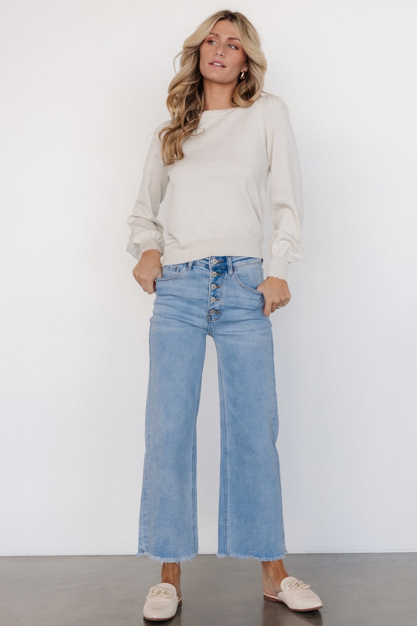 Brody High-Rise Wide Leg Jeans | Light Wash Free Shipping Eastbay