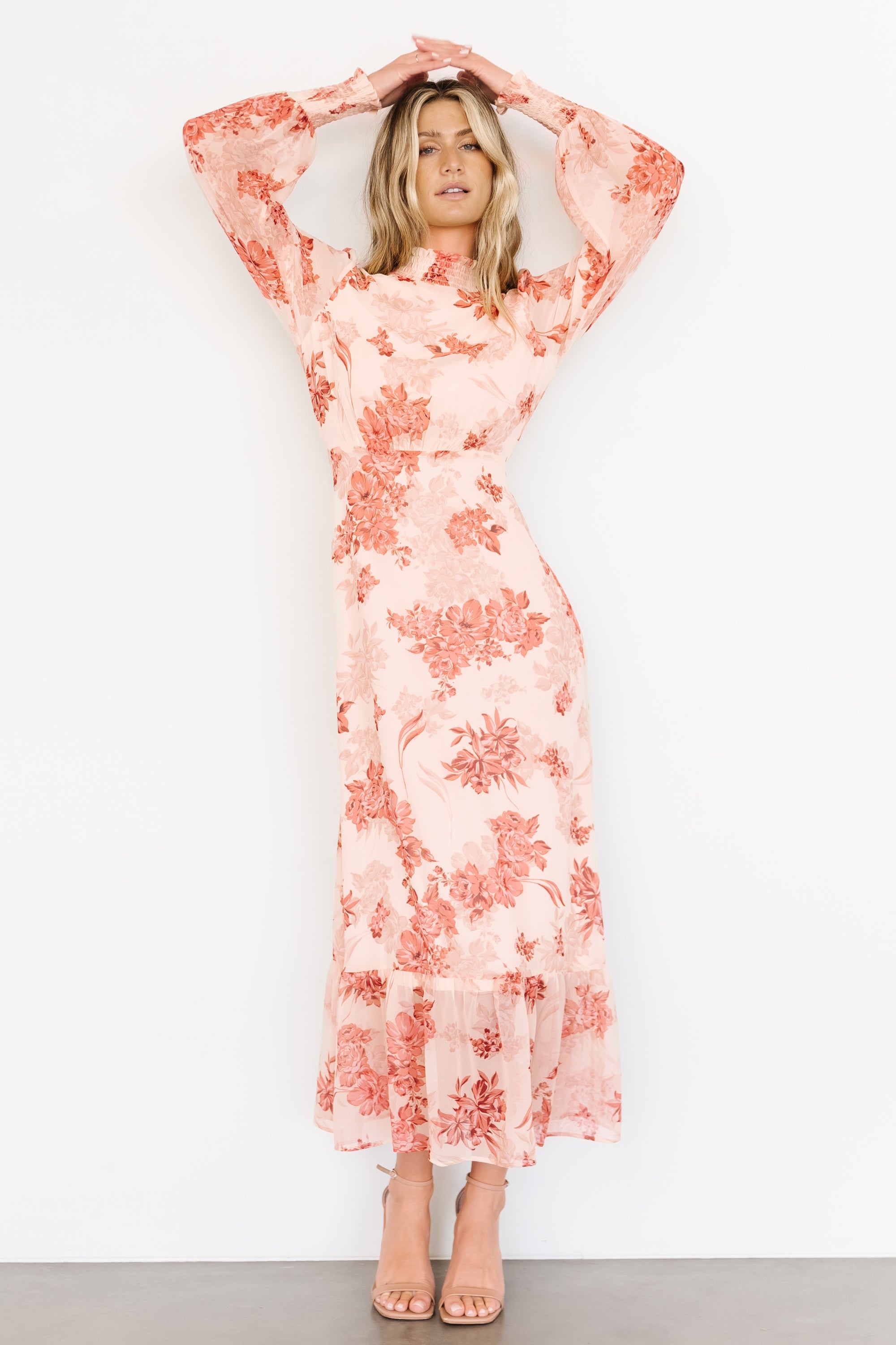 Luciana Maxi Dress | Beige + Rose For Cheap Sale Online