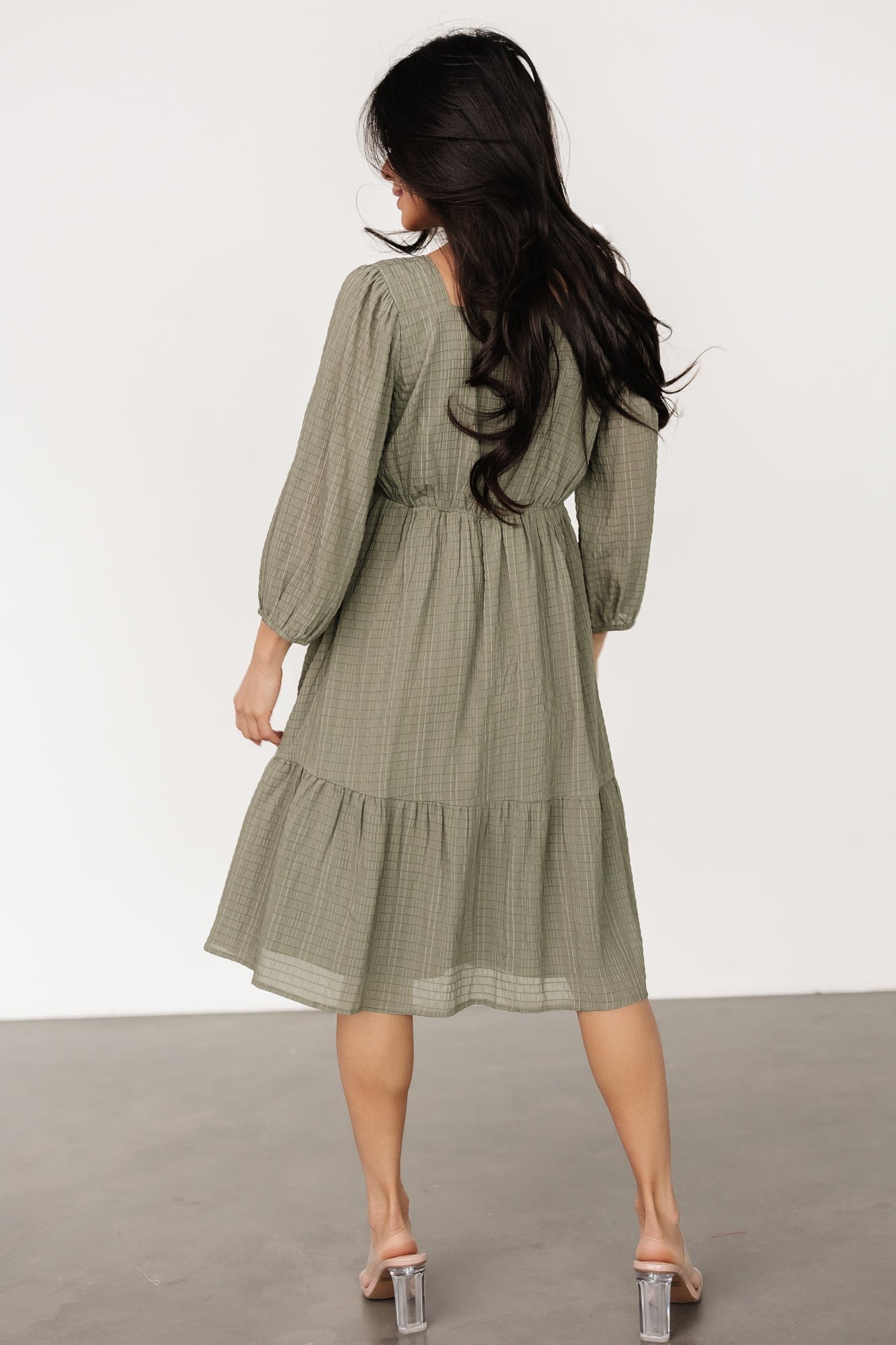 Vaeda Midi Dress | Olive Quality Free Shipping Low Pice