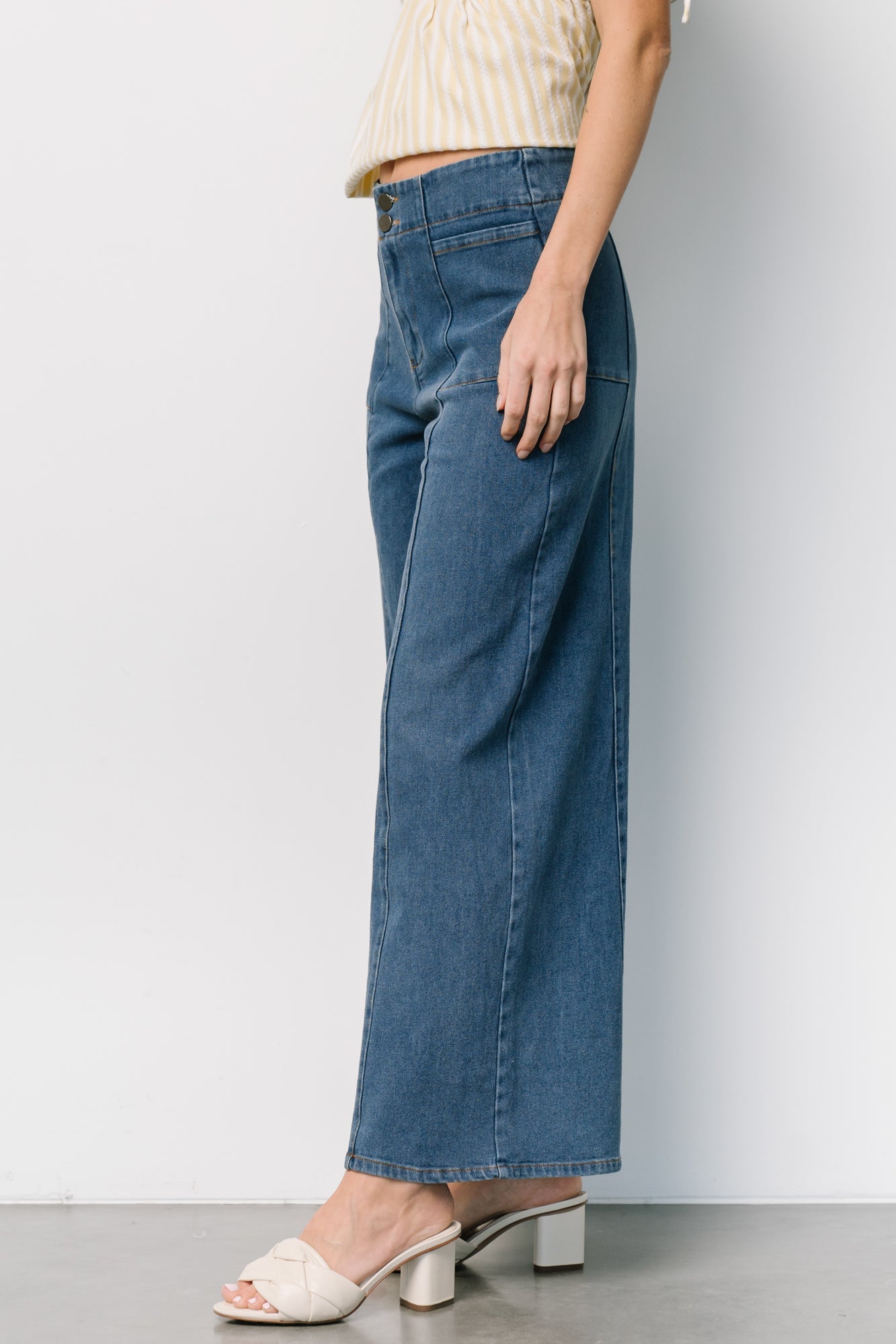 Emmi Mid Rise Wide Leg Jeans | Dark Wash Free Shipping For Nice