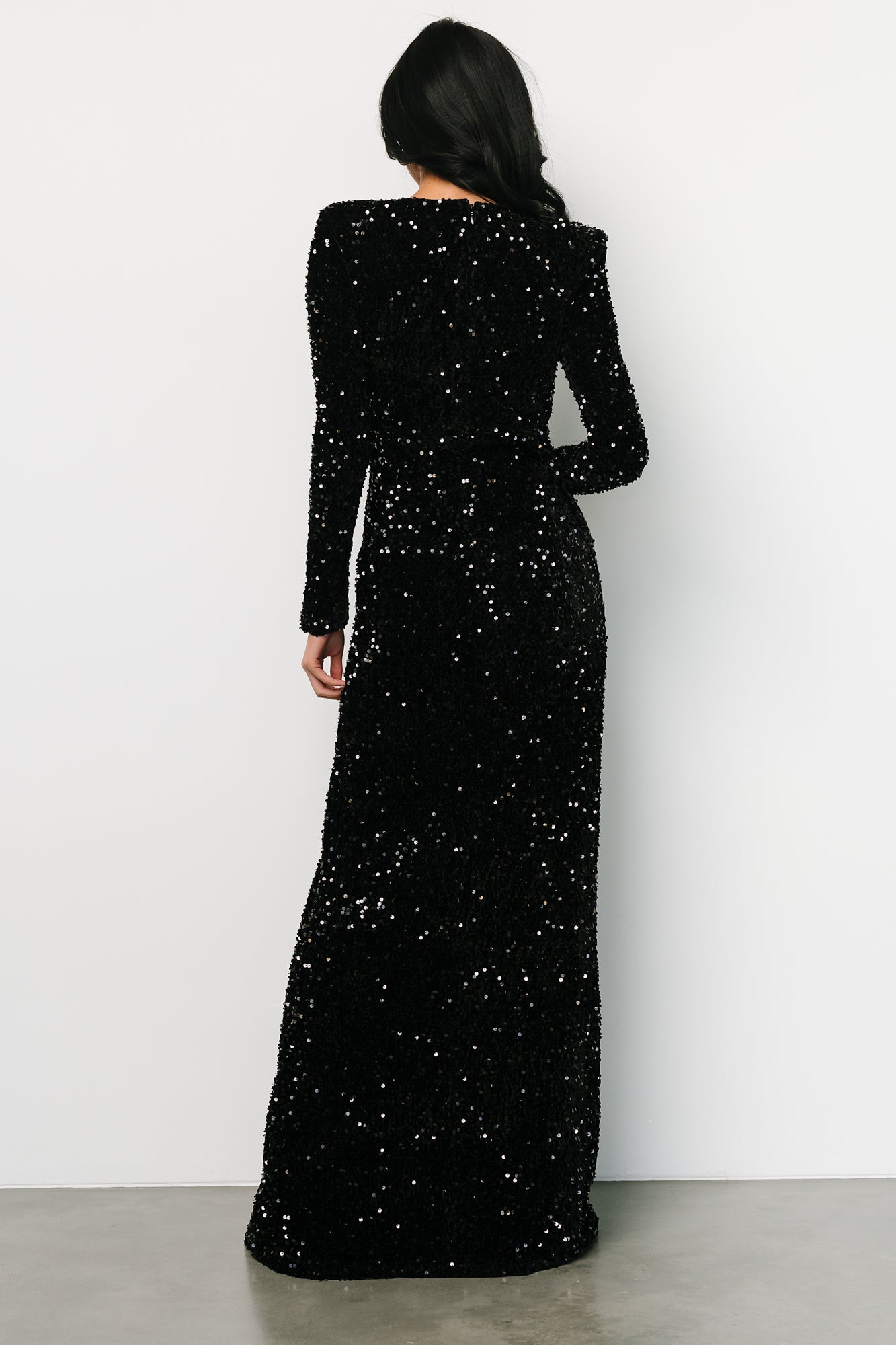 Madonna Sequin Maxi Dress | Black Discount Pices