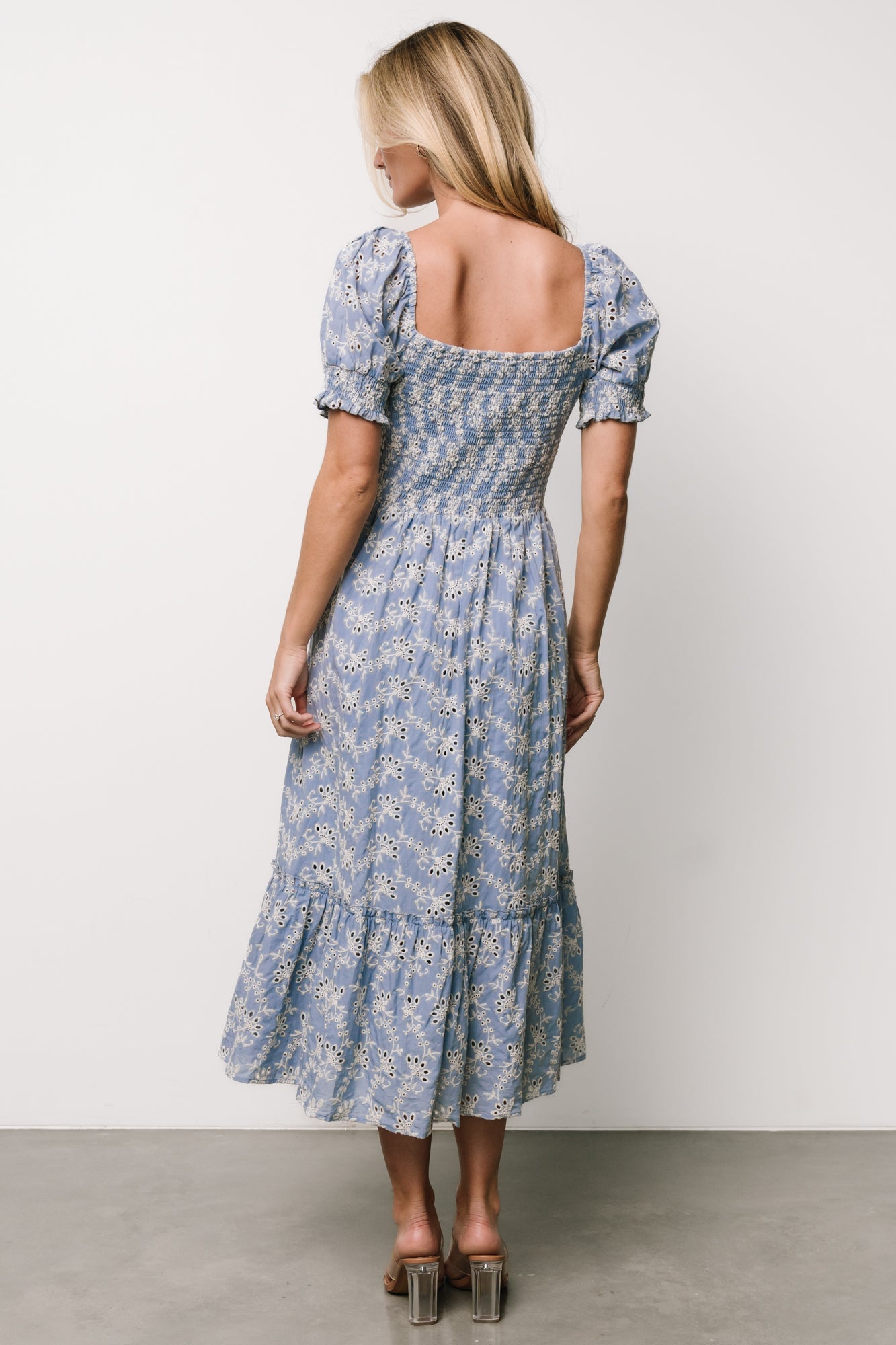 Piper Eyelet Midi Dress | Blue + Ivory Buy Cheap Brand New Unisex