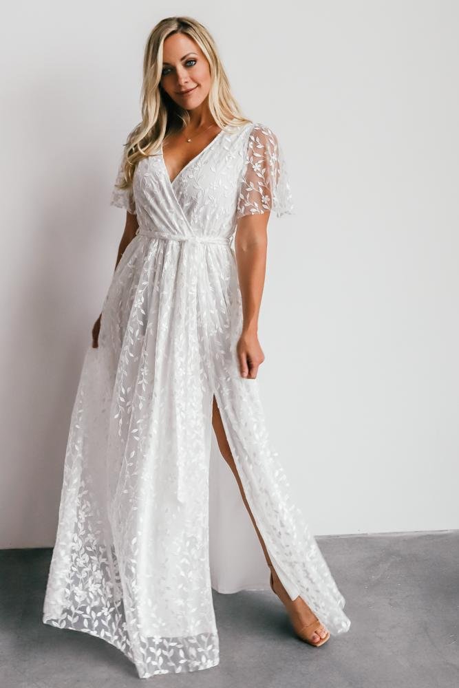 Marseille Embossed Maxi Dress | White Online Shop From China