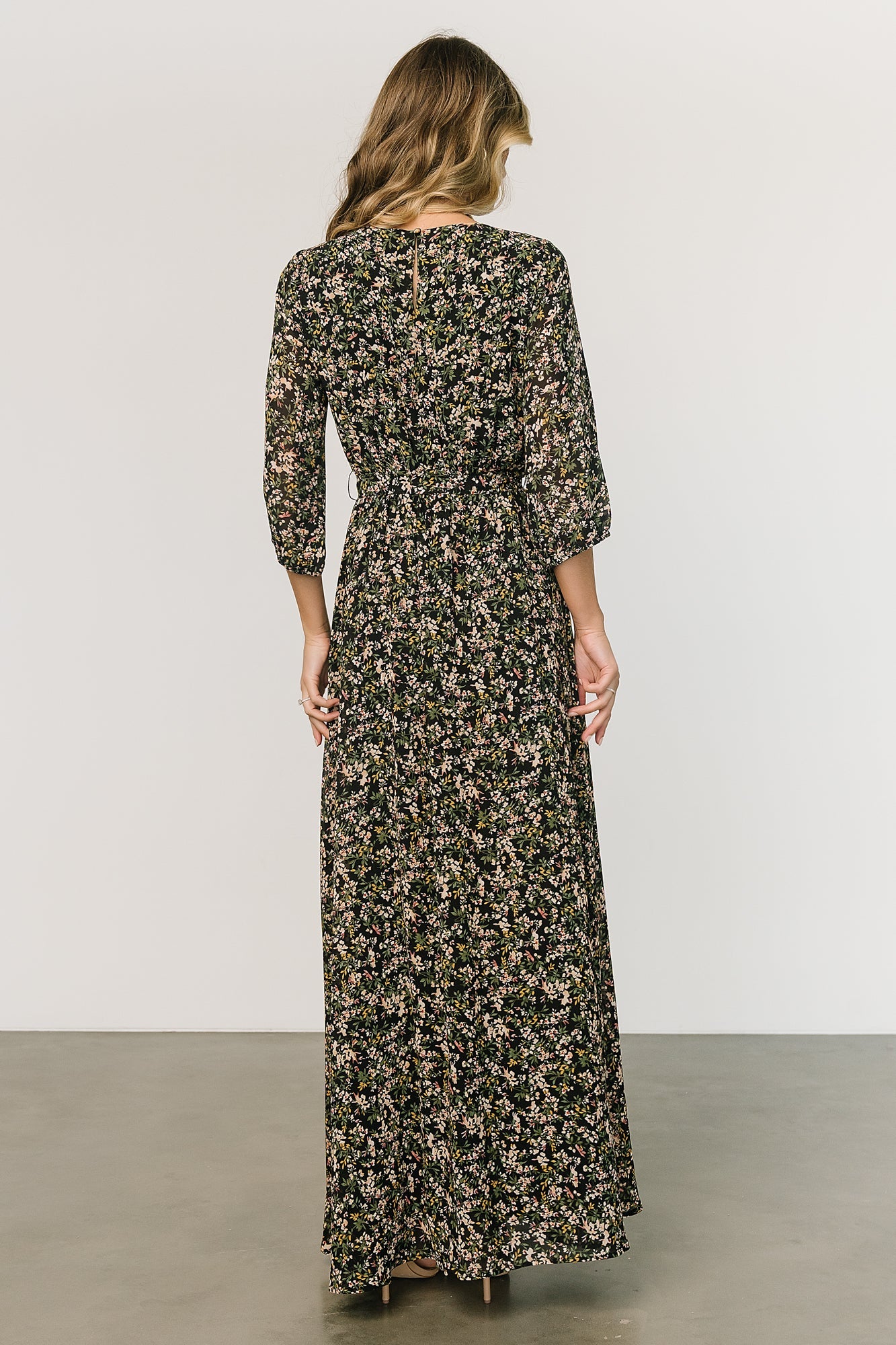 Rebecca Maxi Dress | Black Floral Cheap Pice From China