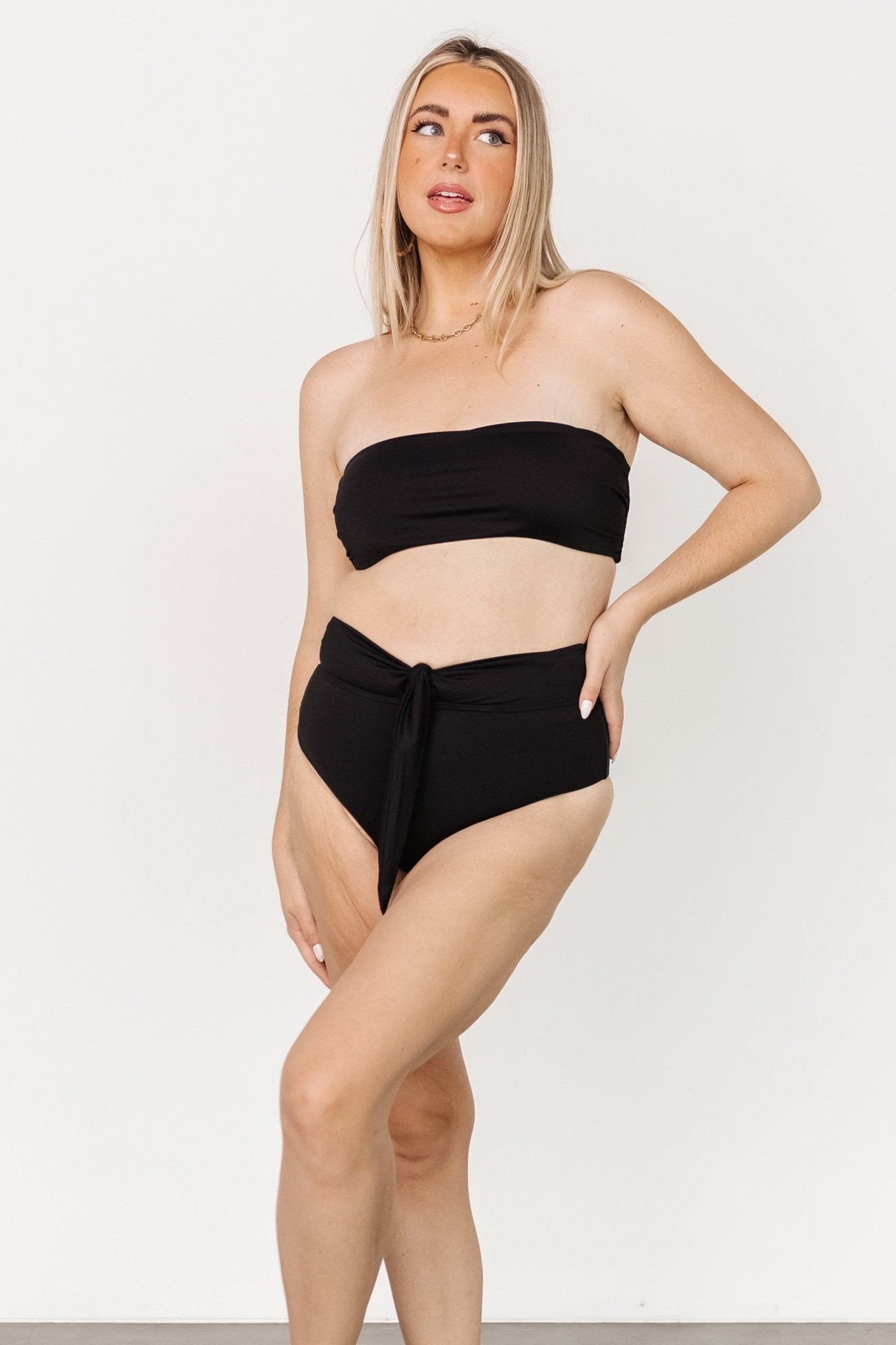 Milos Bikini Top | Black Manchester