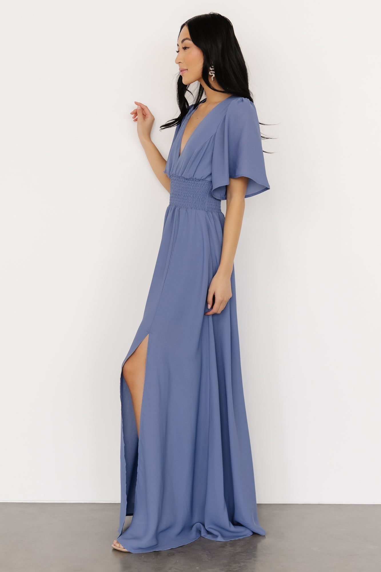 Verona Smocked Maxi Dress | Blue Buy Cheap Largest Supplier