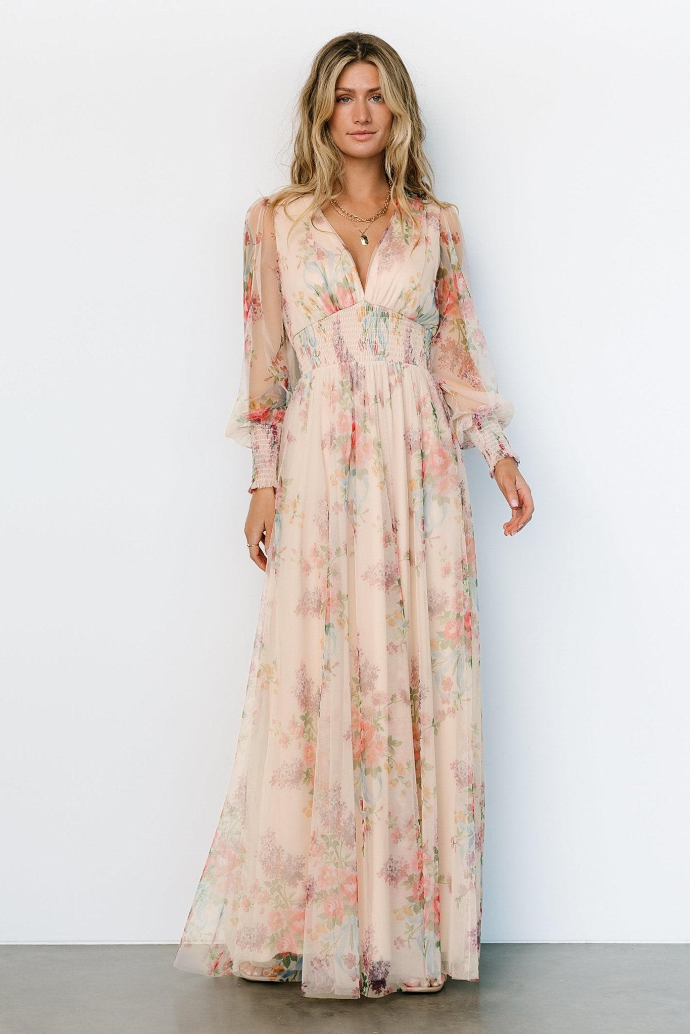 Layla Tulle Maxi Dress | Romantic Floral 2025 Online