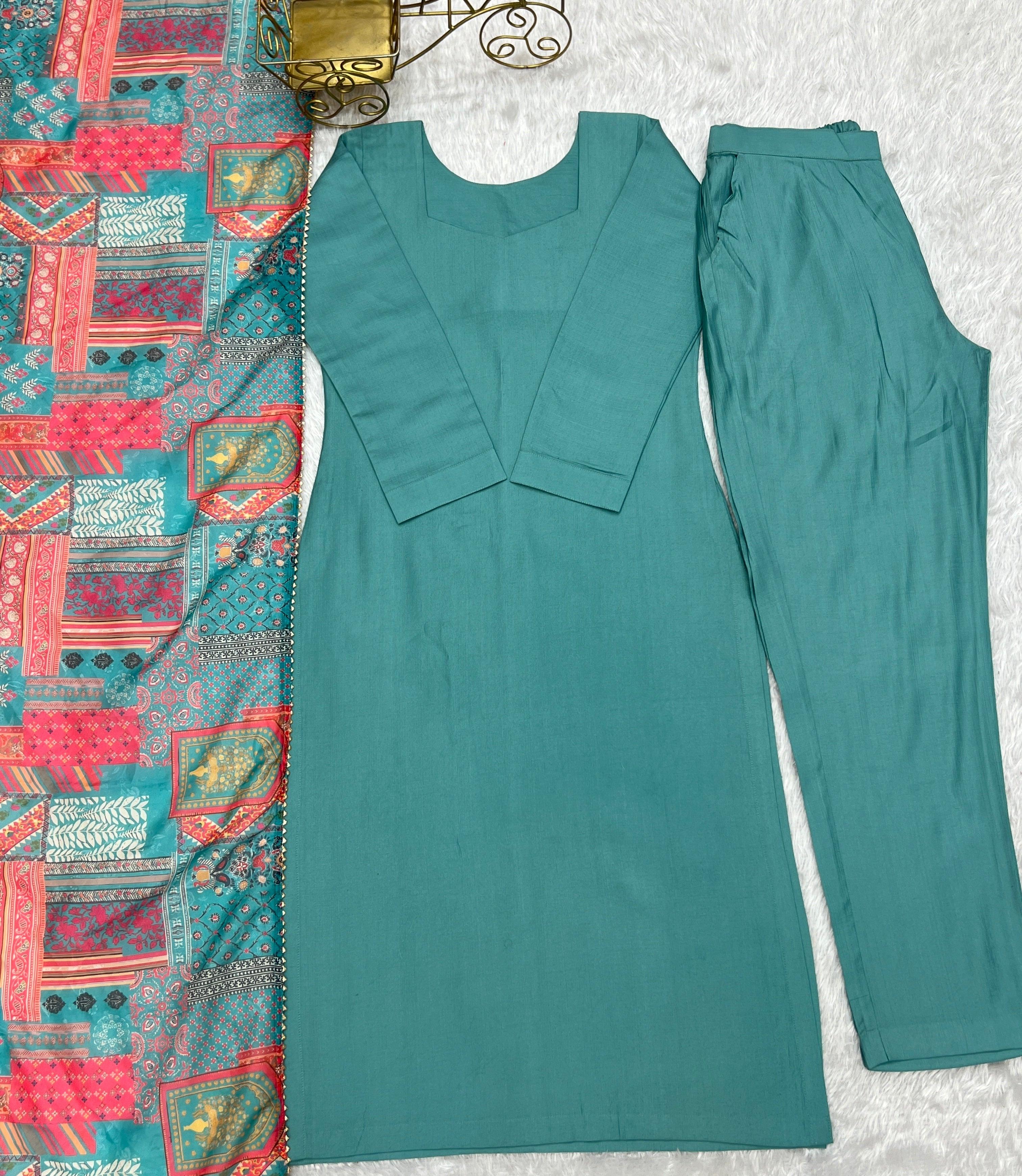 Amazing Pure Viscous Straight Kutta Pant Suit Exclusive Online