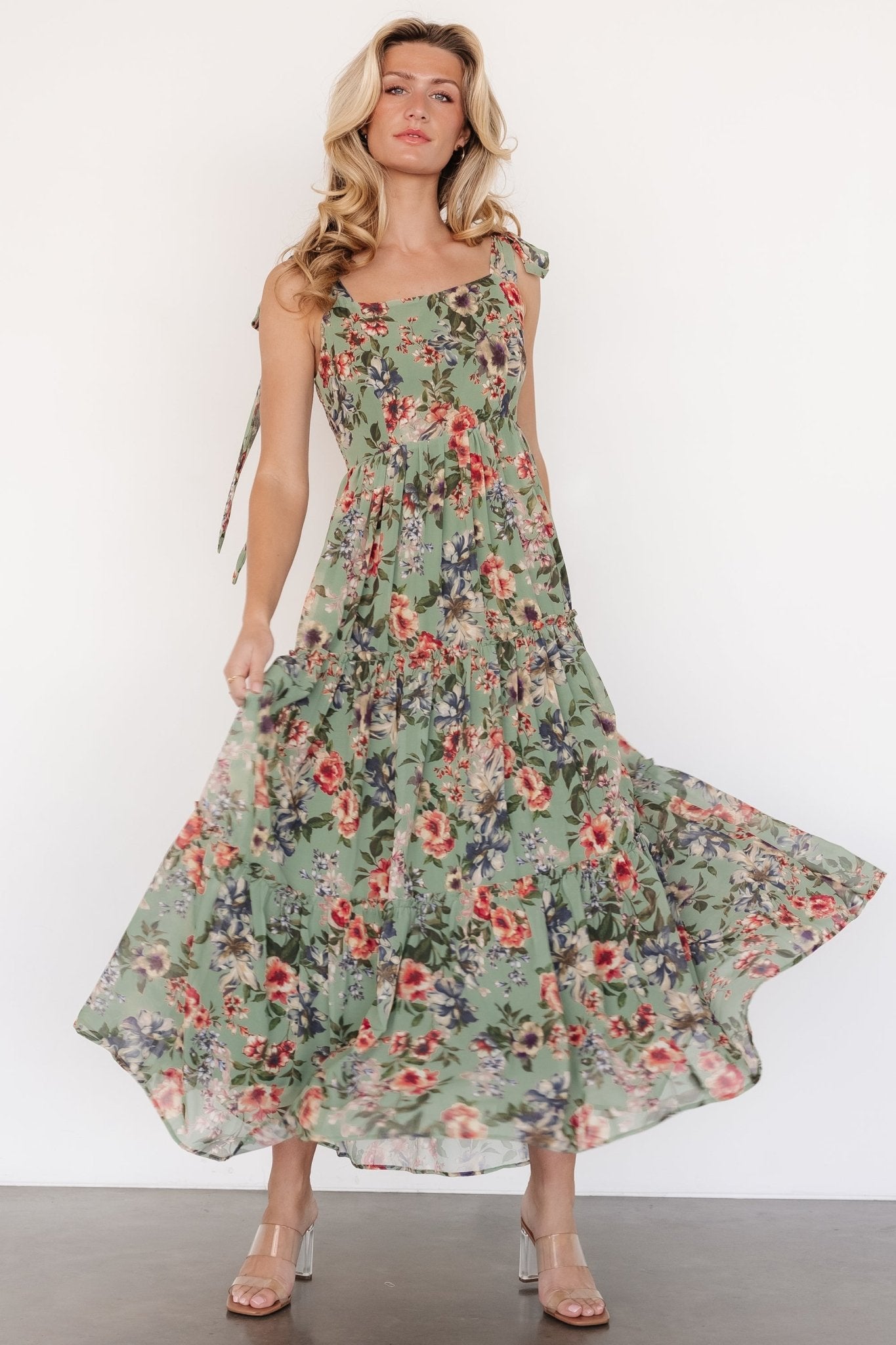 Anita Maxi Dress | Green Multi Floral For Nice Online