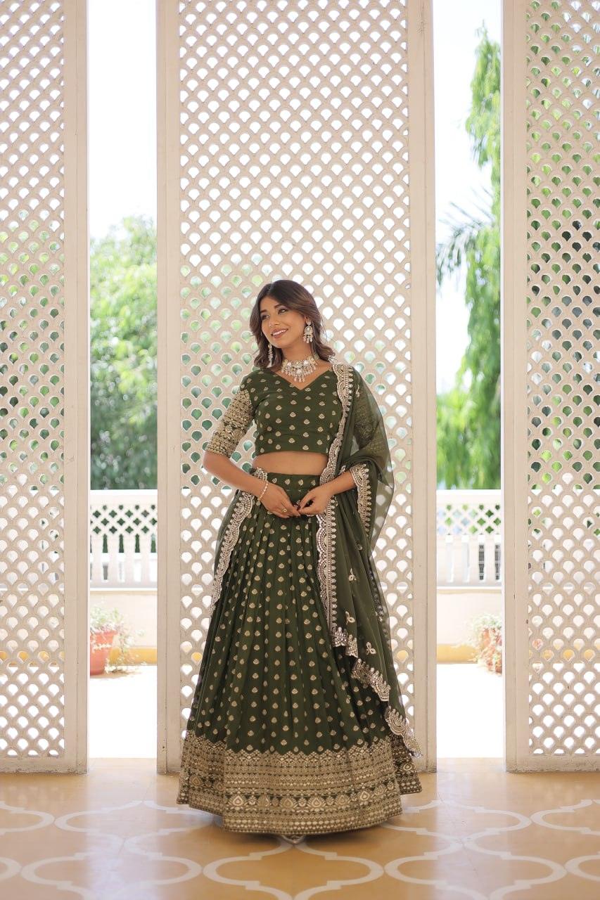 Pure Dyable Viscous Jacquard Double Zari Worked Lehenga Choli Clearance Genuine