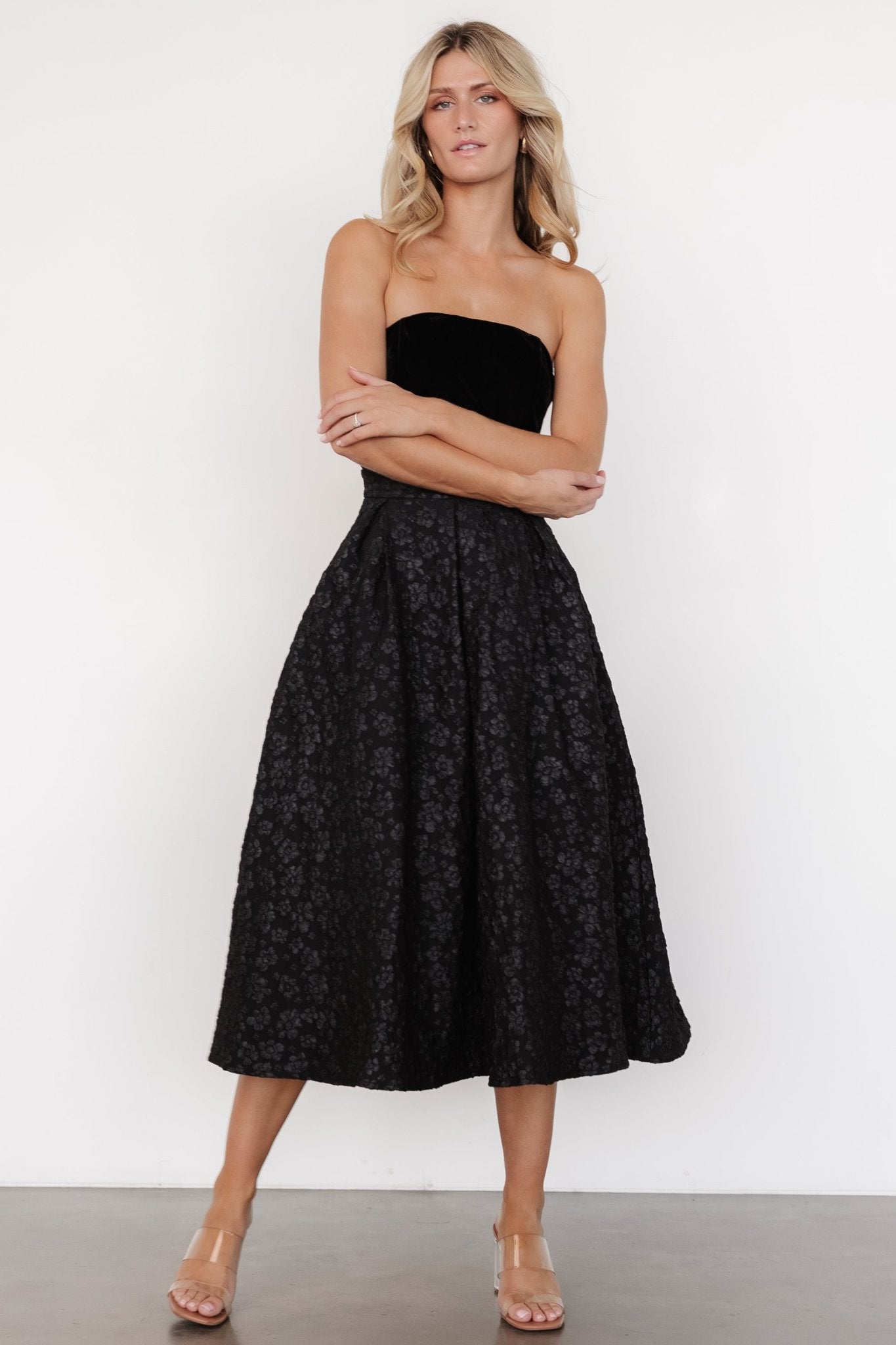 Sila Strapless Dress | Black Low Cost For Sale