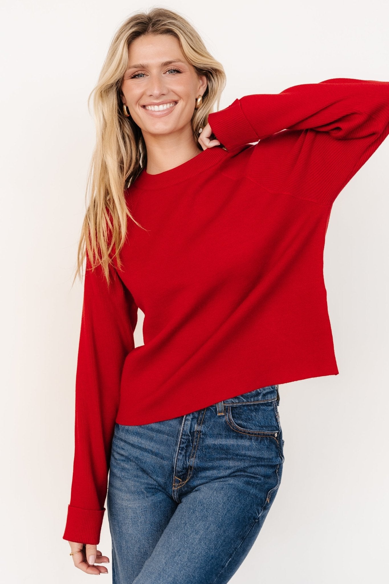 Helena Knit Sweater | Red Pay With Visa Cheap Online