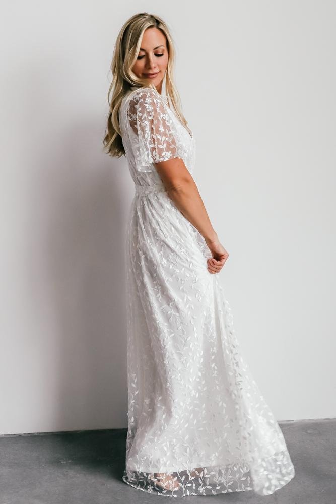 Marseille Embossed Maxi Dress | White Online Shop From China