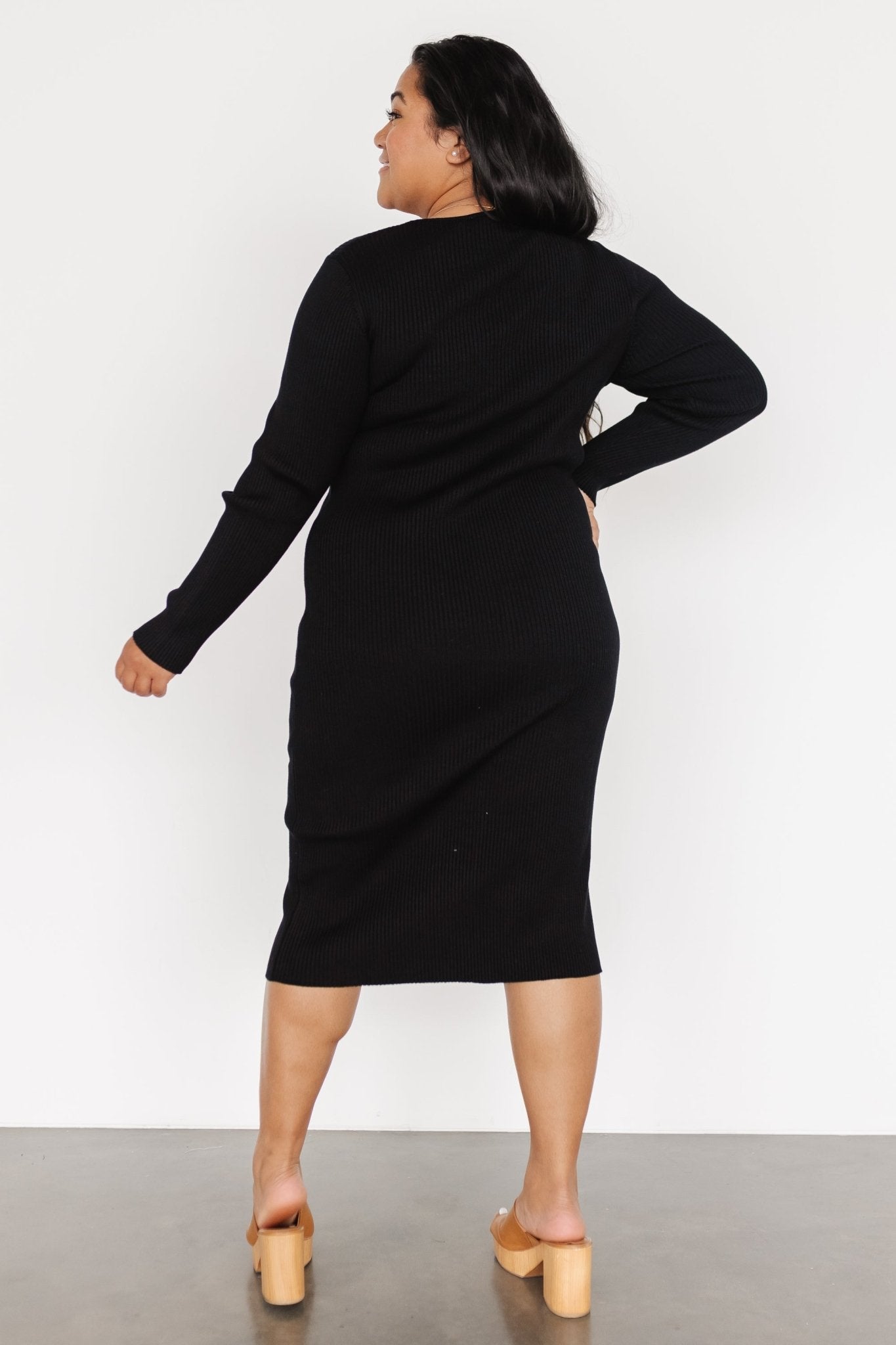 Fairmount Ribbed Midi Dress | Black Cheap Brand New Unisex