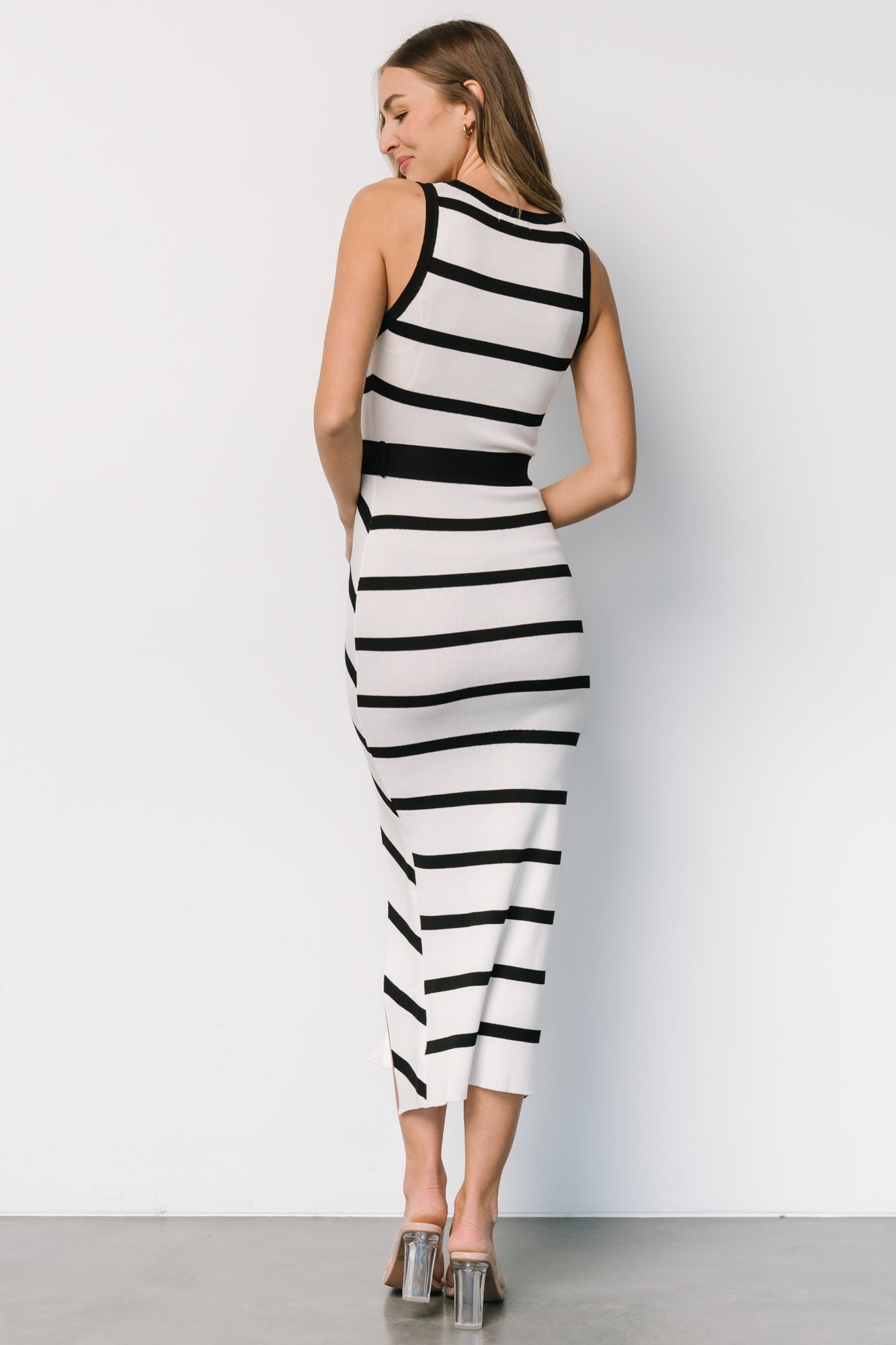 Chelsea Knit Dress | White + Black With Paypal Cheap Pice