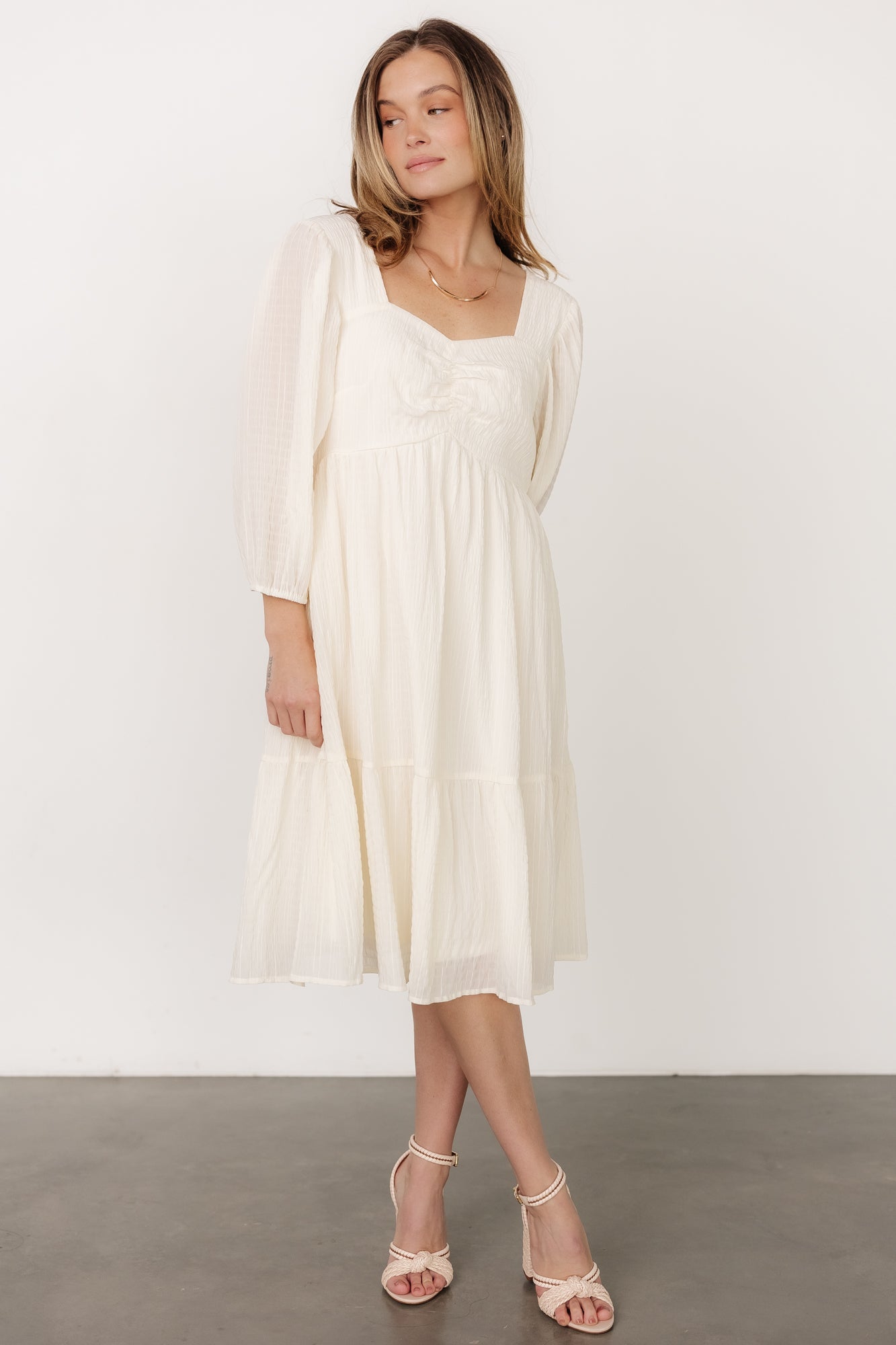 Vaeda Midi Dress | Cream Cheap In China