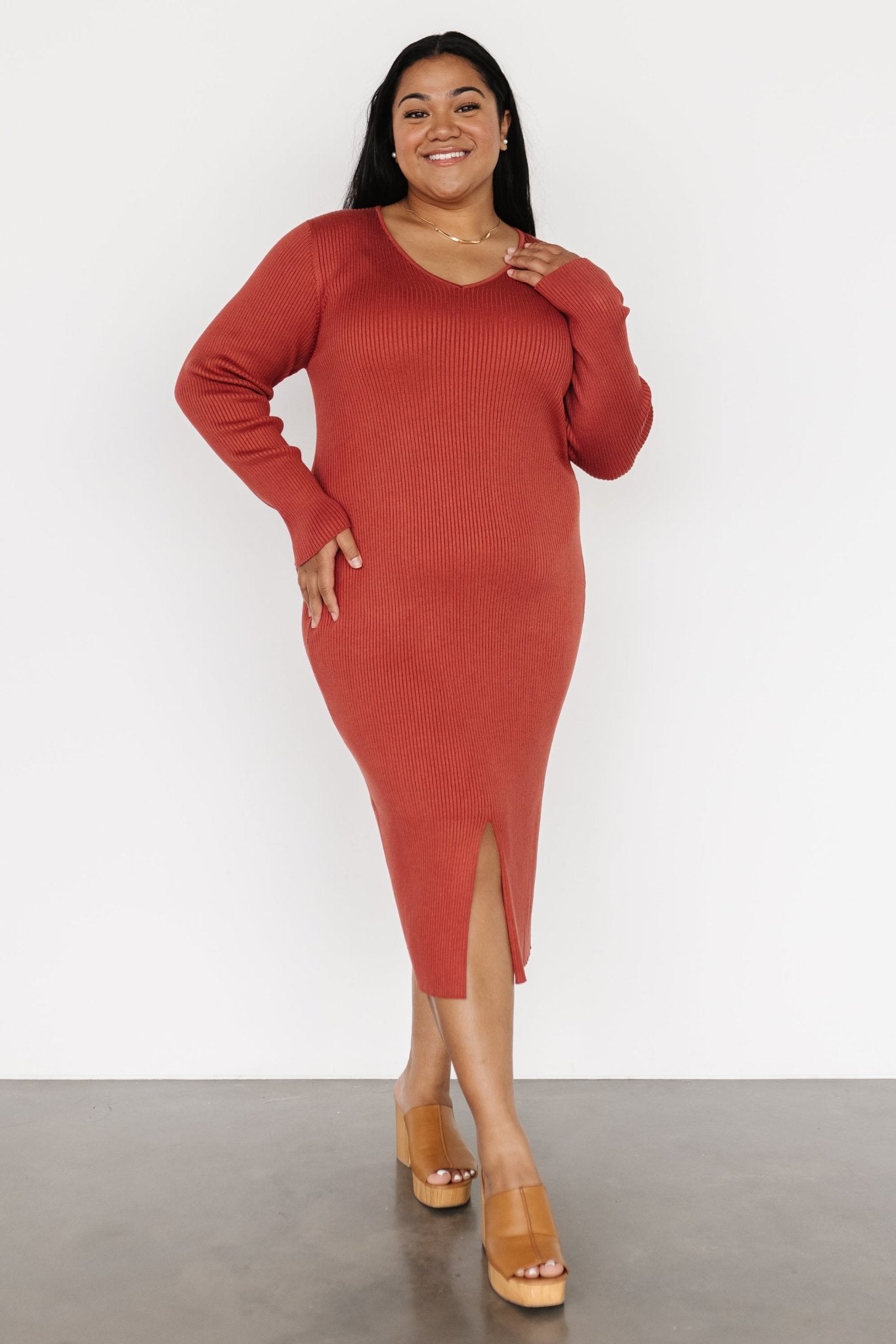 Fairmount Ribbed Midi Dress | Clay Sale Cheapest