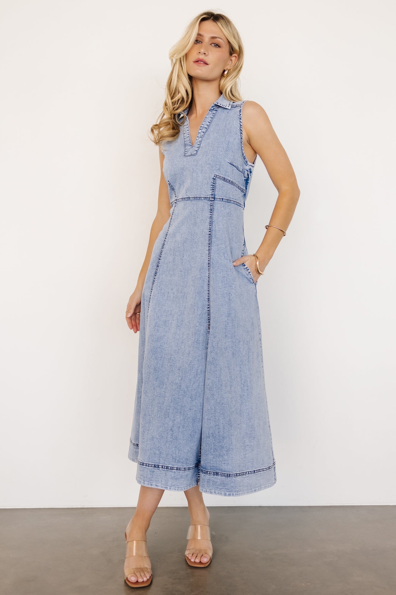 Georgia Sleeveless Midi Dress | Denim Store Sale