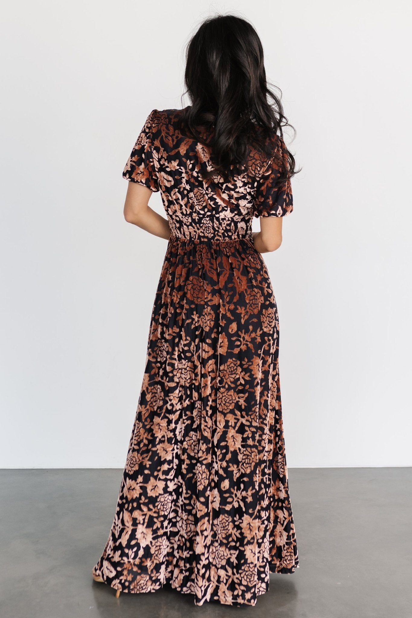 Leslie Velvet Maxi Dress | Black + Bronze Cheap With Mastercard