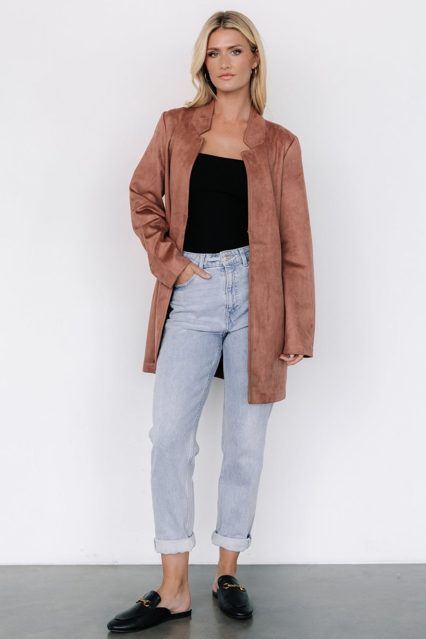 Queenie Faux Suede Jacket | Dusty Clove Buy Cheap Sast