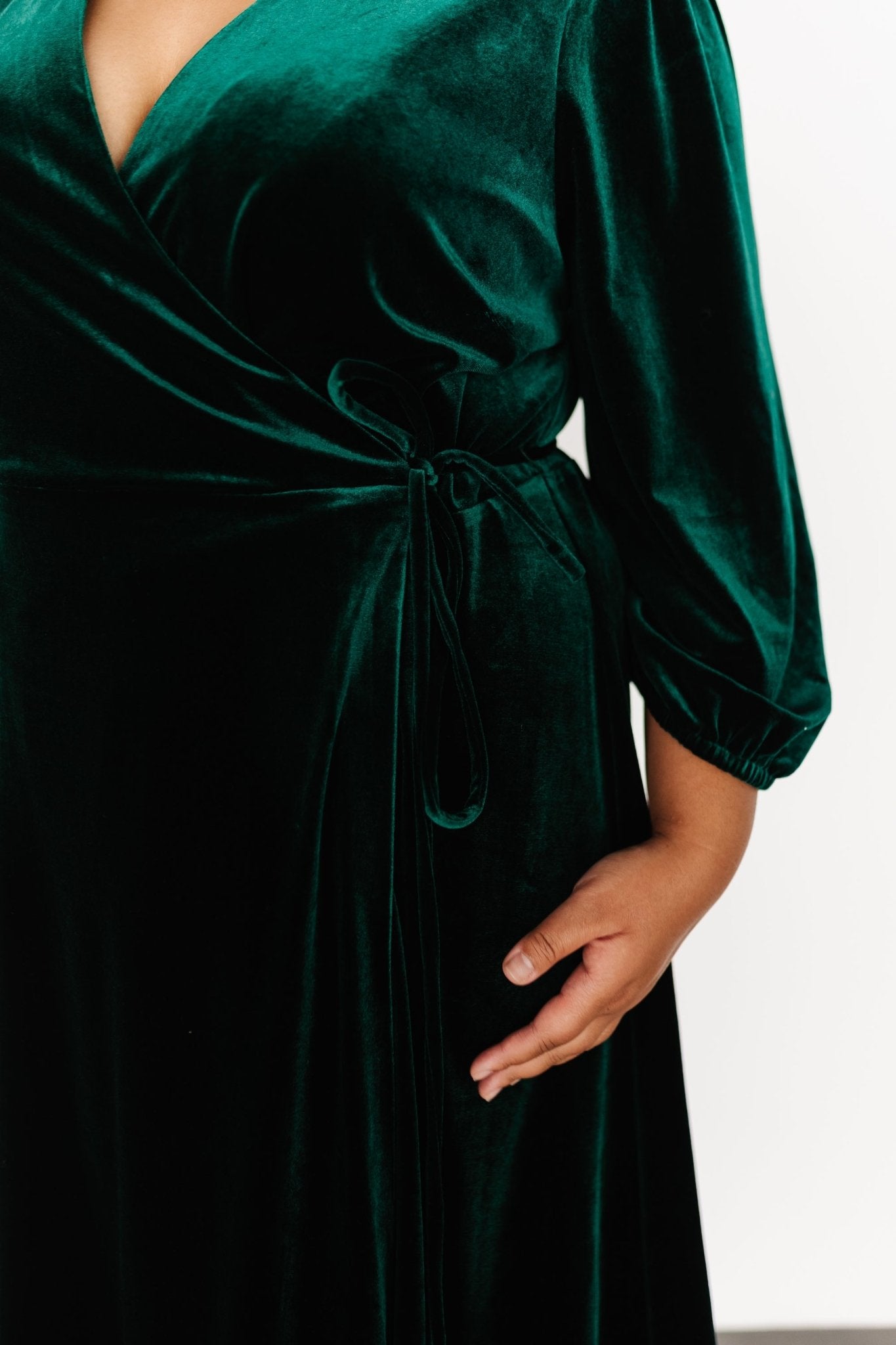 Beckinsale Velvet Wrap Dress | Dark Green Free Shipping Eastbay