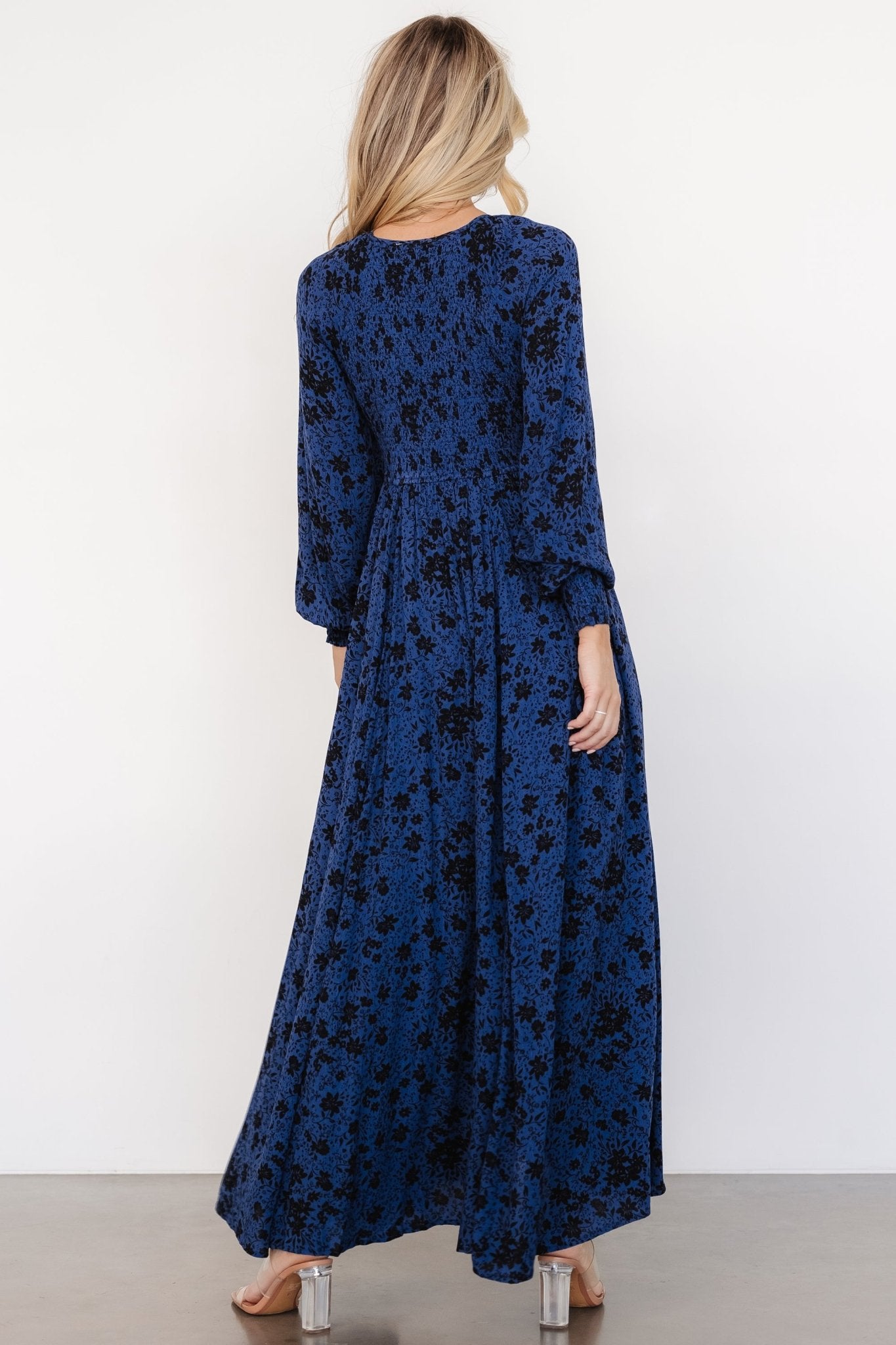 Anya Maxi Dress | Vintage Navy Floral Outlet Top Quality