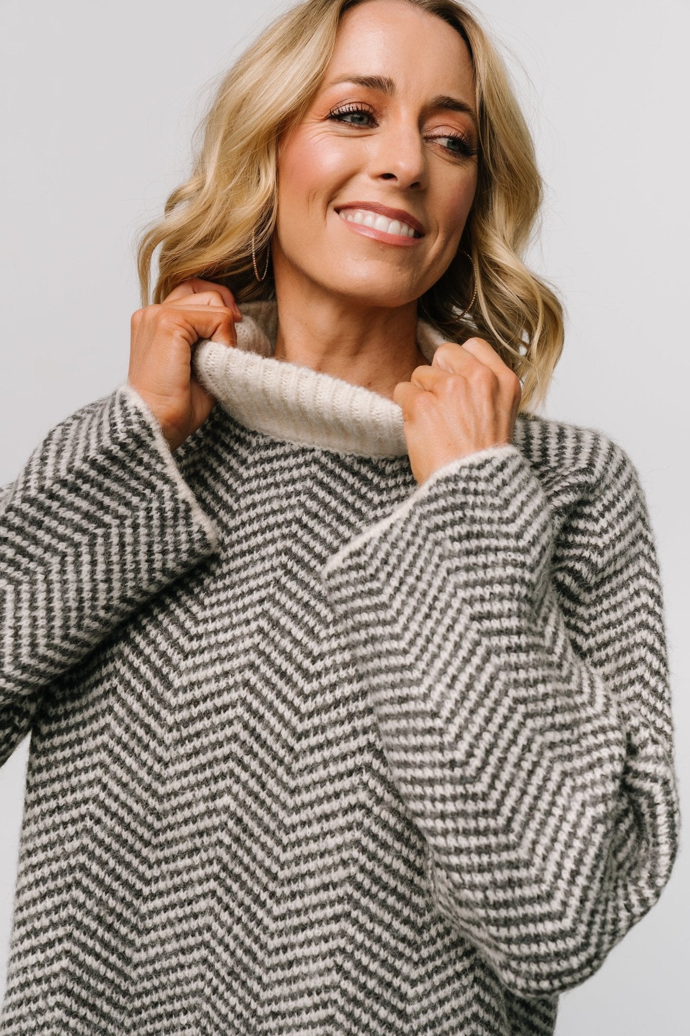 Trisha Knit Sweater | Ivory Stripe Choice Online