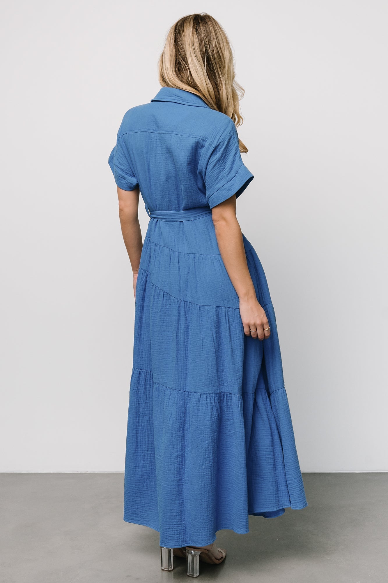 Aizey Button Up Maxi Dress | Blue Buy Cheap Wide Range Of