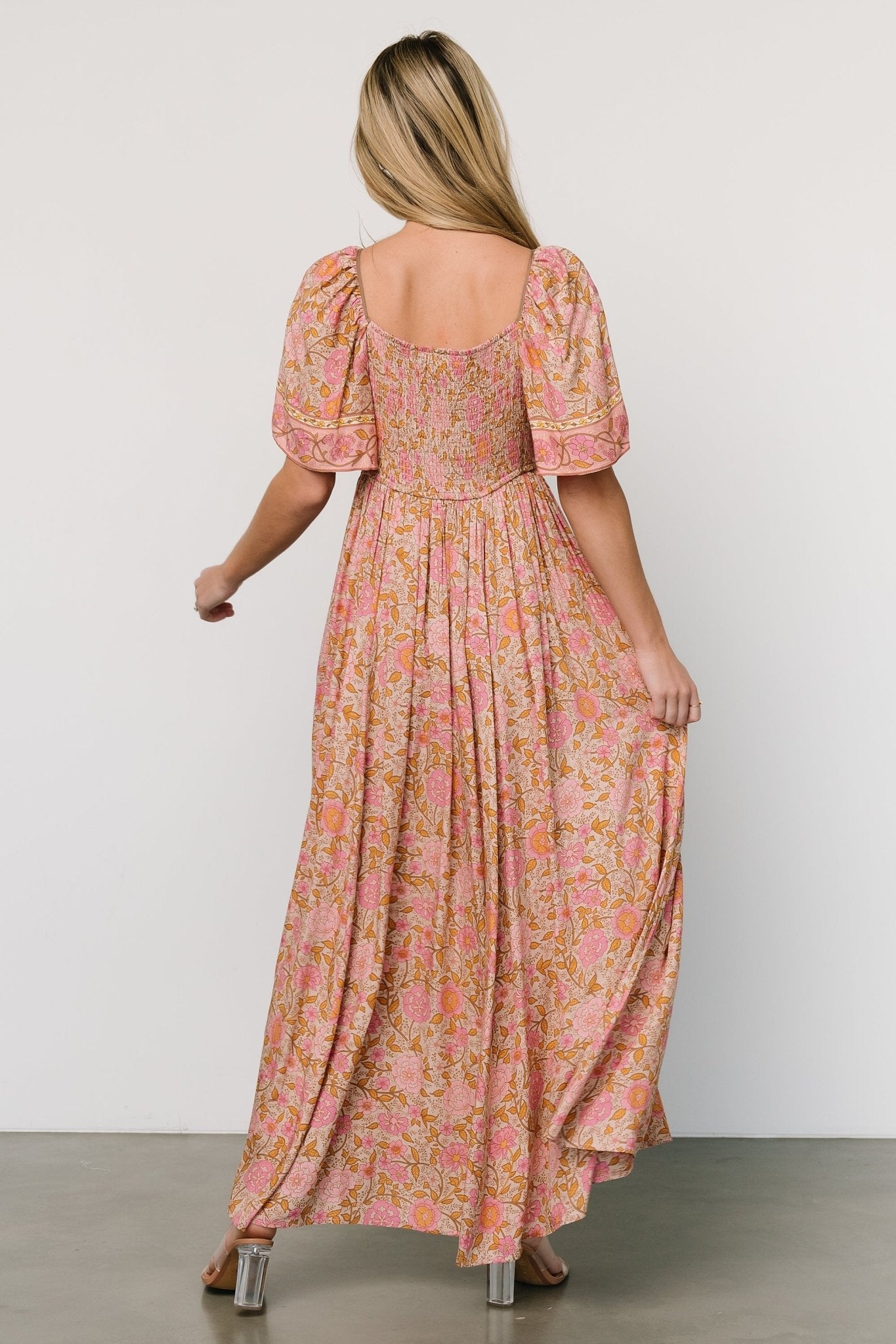 Evanthia Maxi Dress | Vintage Blush Print For Nice Cheap Price