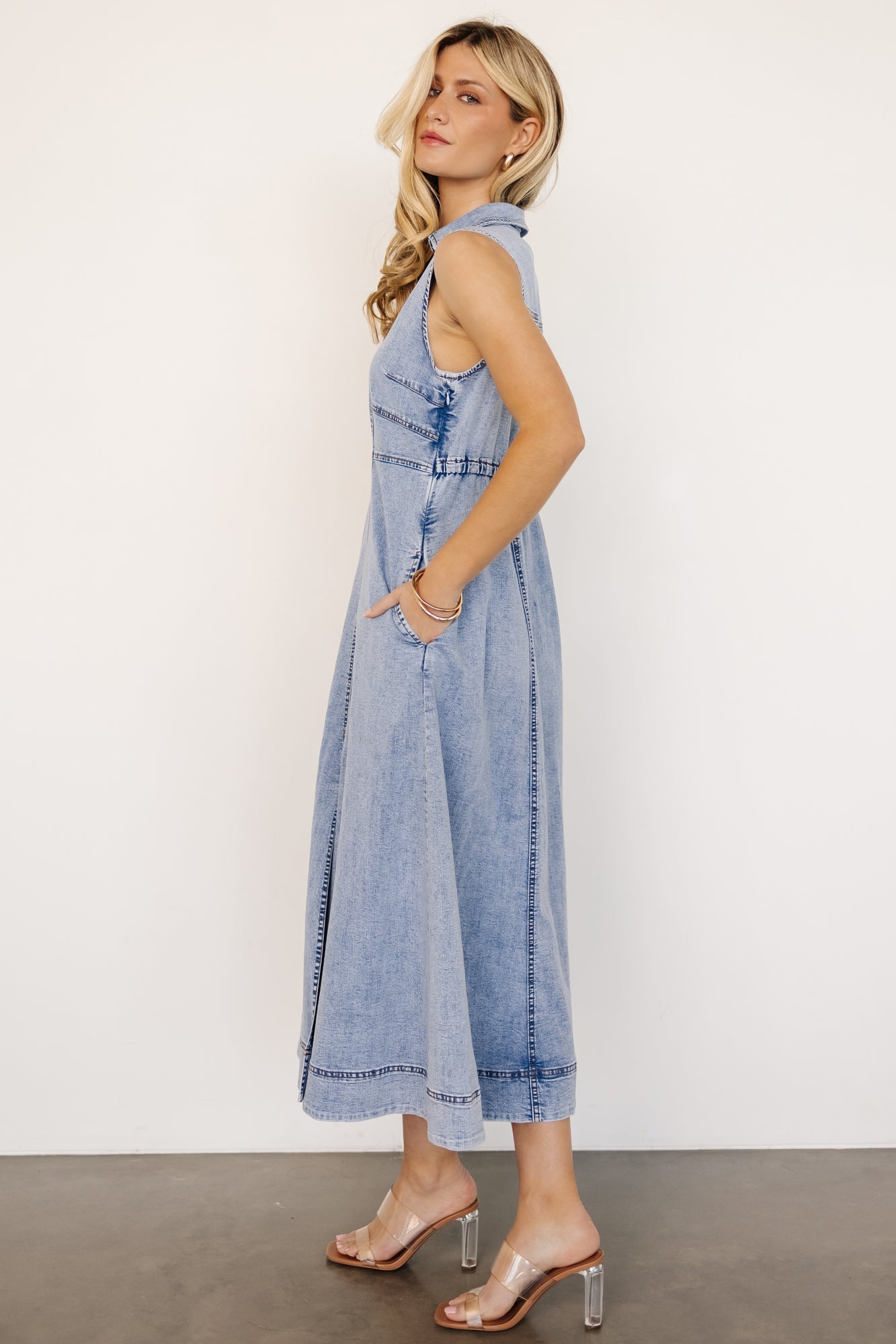 Georgia Sleeveless Midi Dress | Denim Store Sale