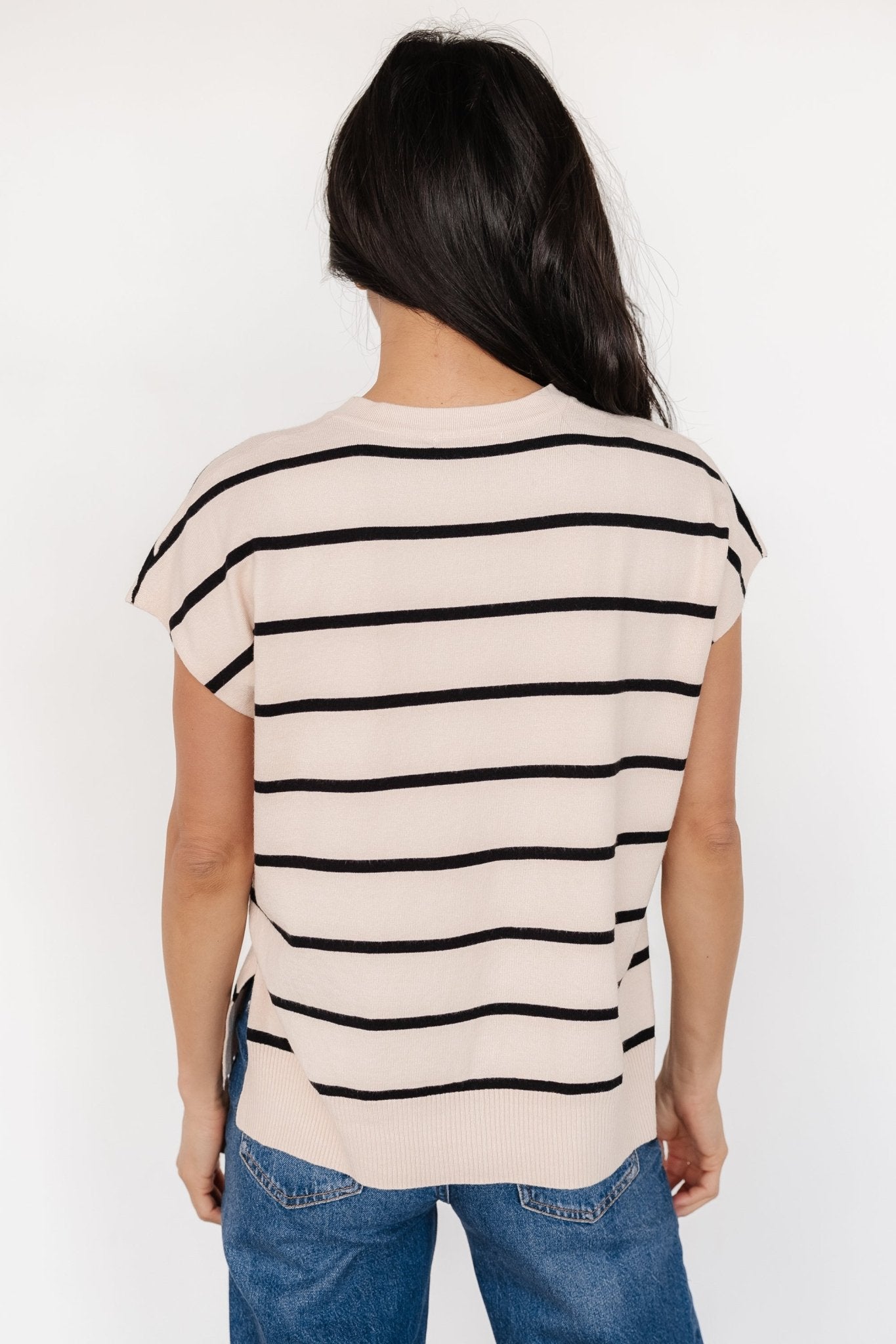 Ada Dolman Top | Natural + Black Buy Cheap Affordable