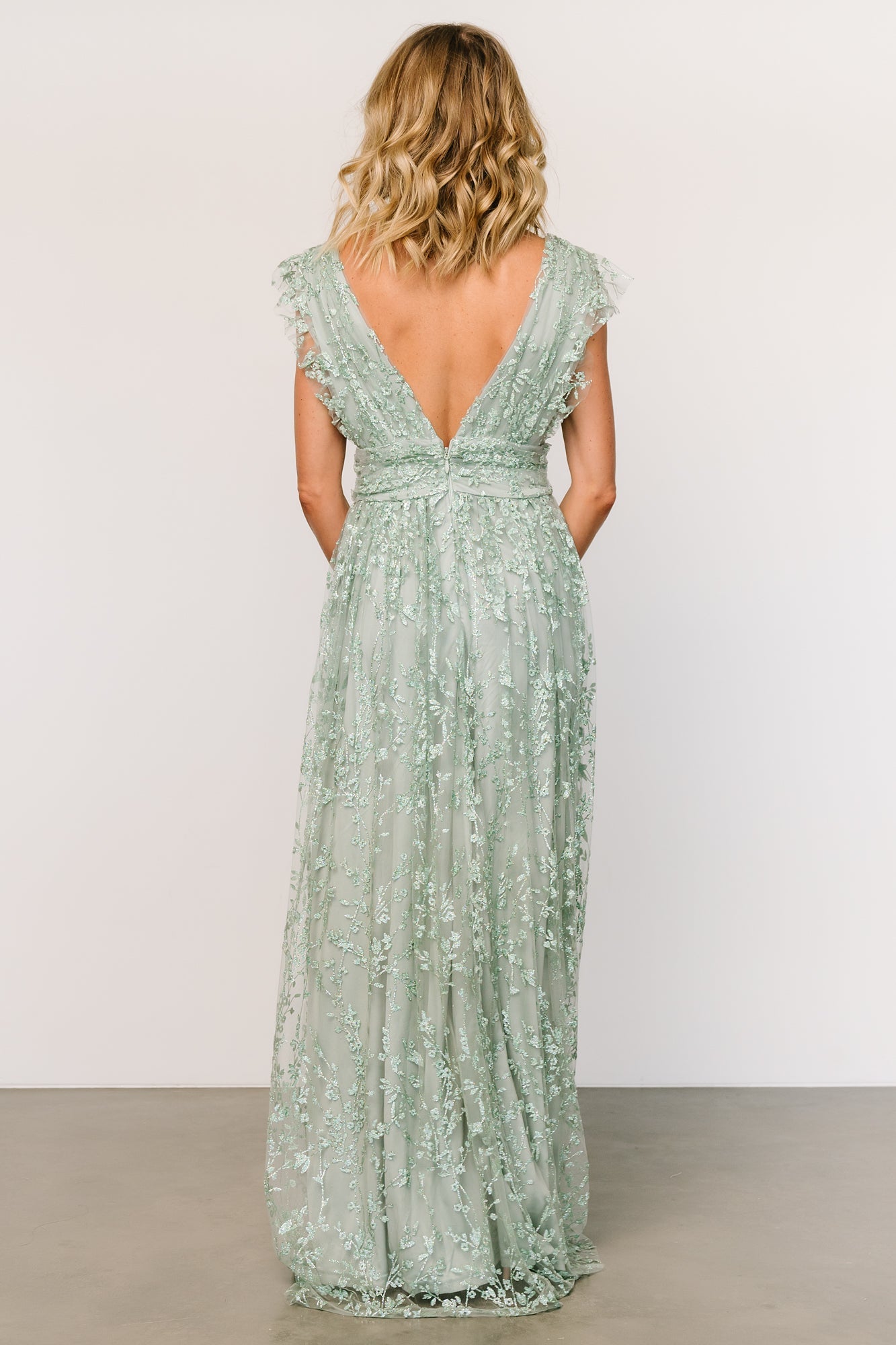 Arlene Shimmer Gown | Sage Cheapest