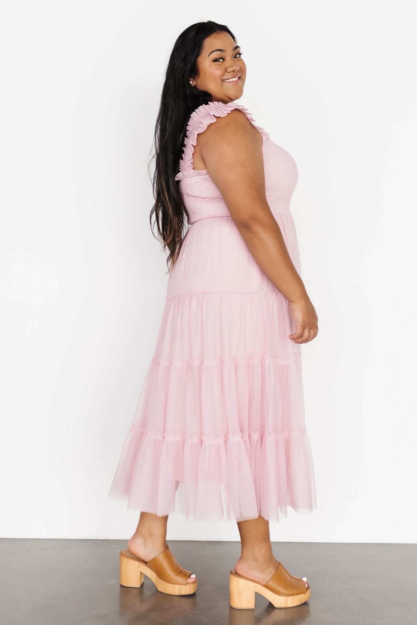 Emma Smocked Tulle Dress | Mauve Buy Cheap Browse