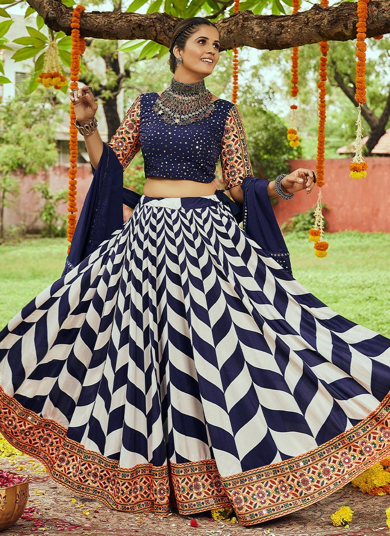 Digital Print Multi-Color Navratri Ghagra Choli Cheapest Pice Cheap Online