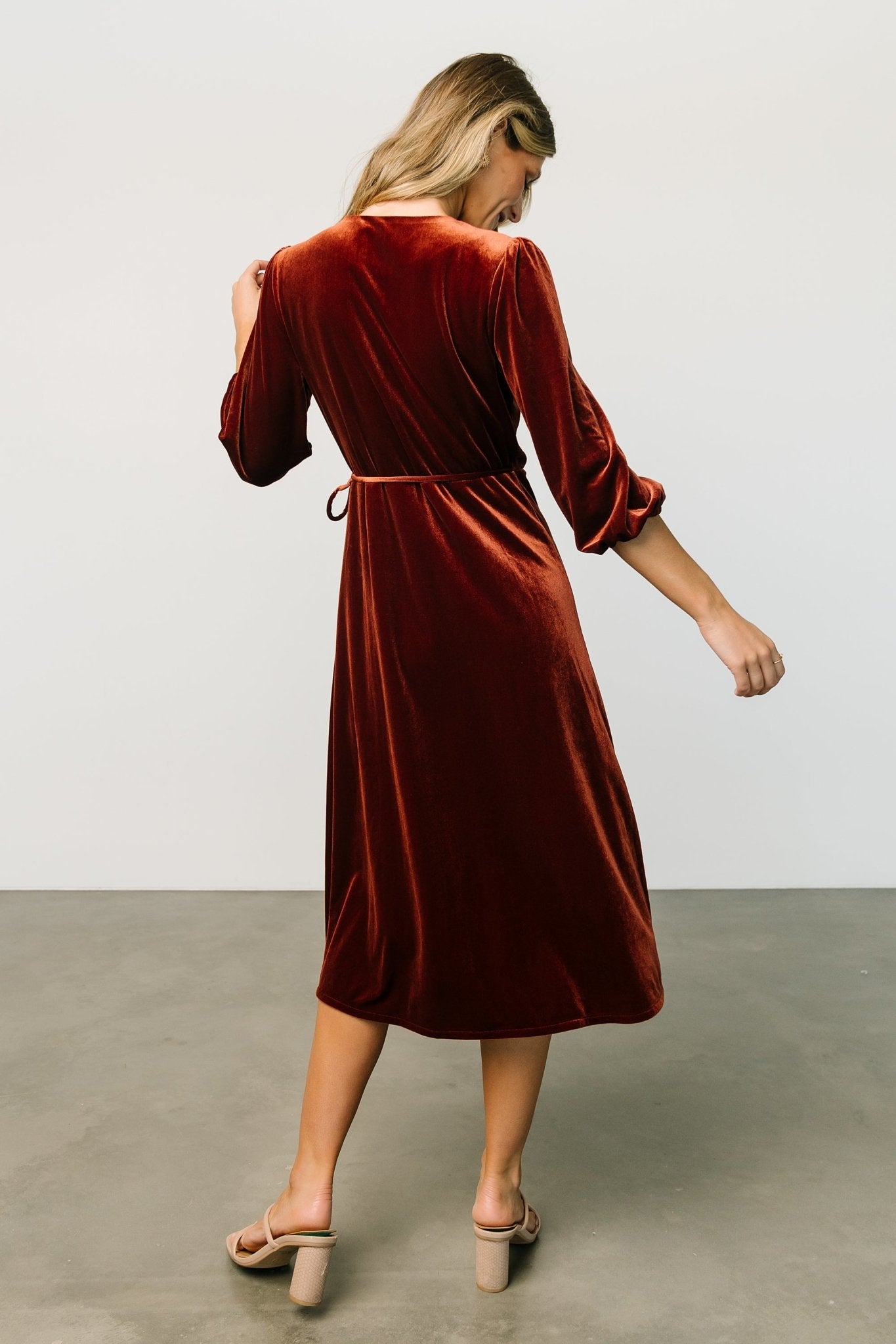 Beckinsale Velvet Wrap Dress | Cinnamon Discount Looking For