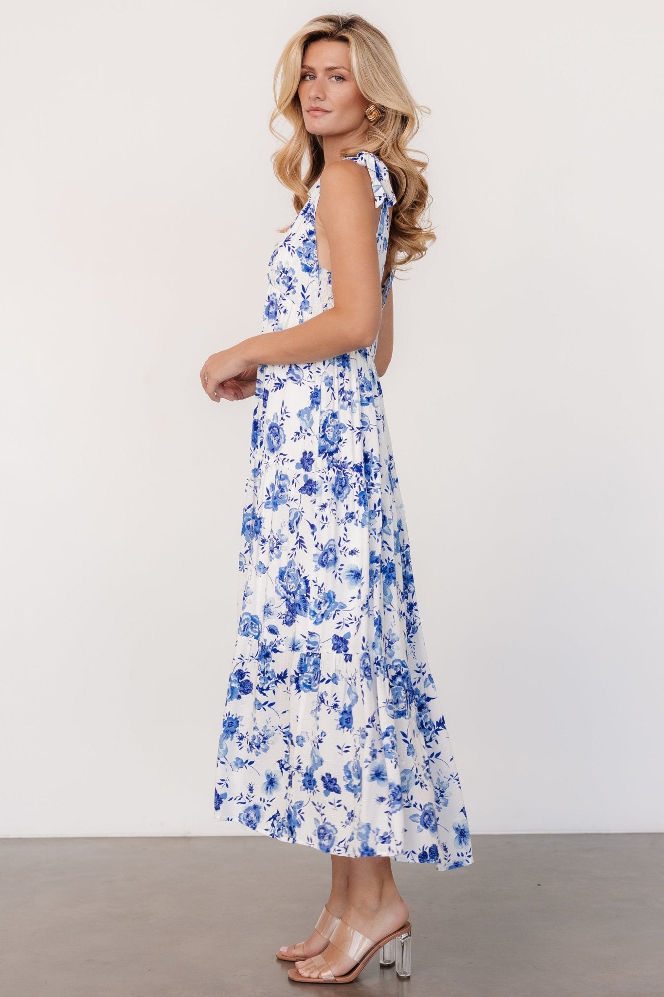 Mariah Tank Dress | Blue Floral Affordable Cheap Pice