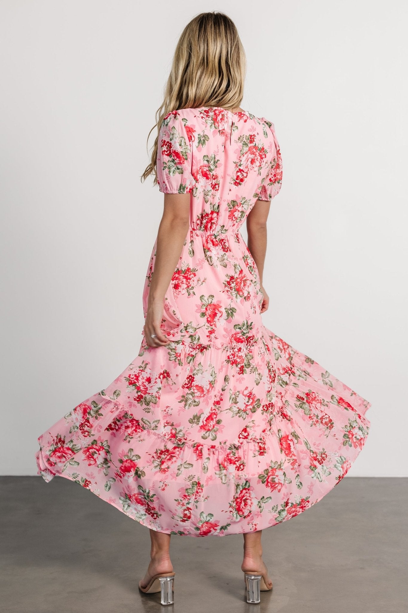 Cadella Maxi Dress | Pink Floral Cheap Pick A Best